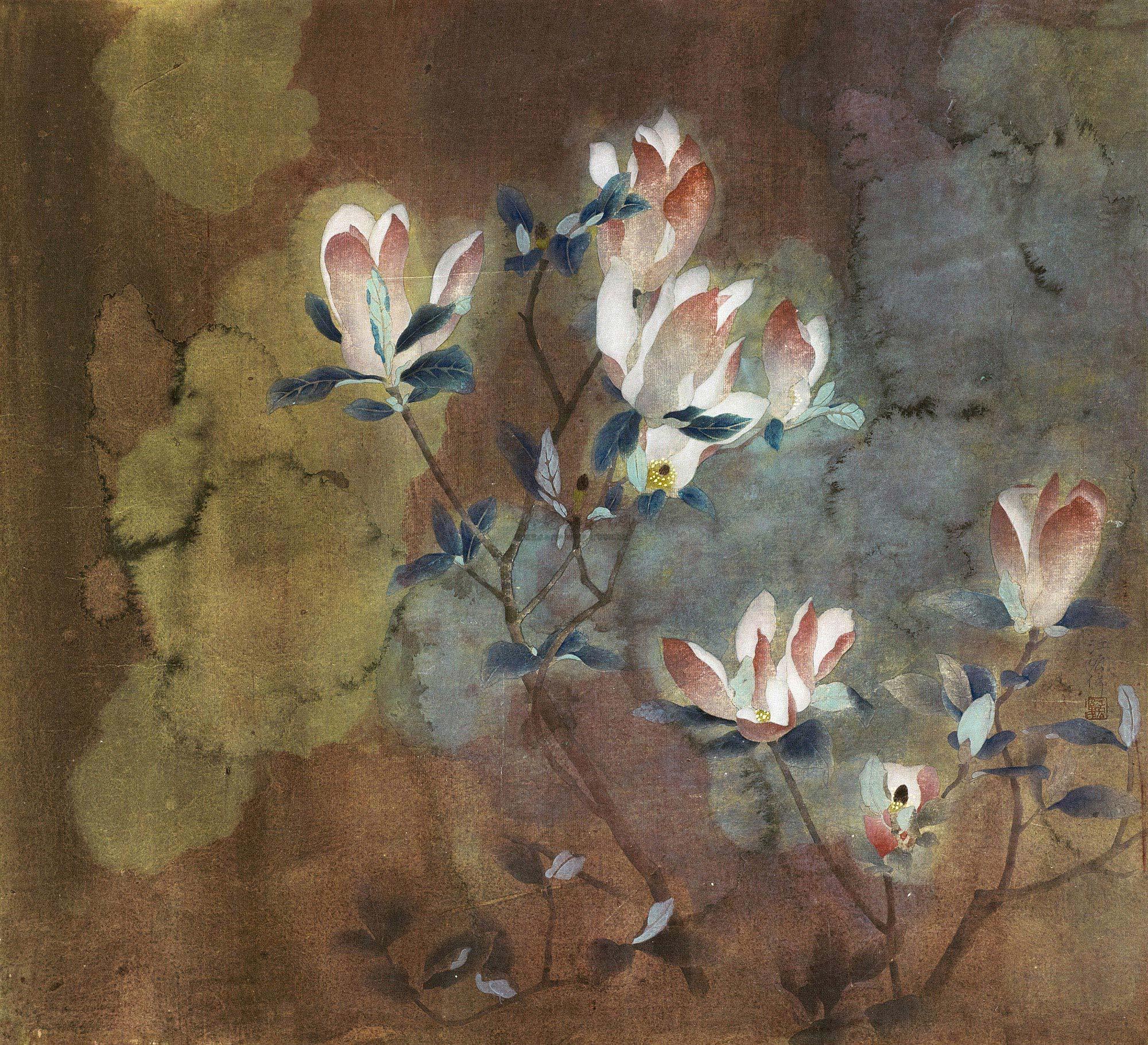 江宏伟 辛夷花 镜心