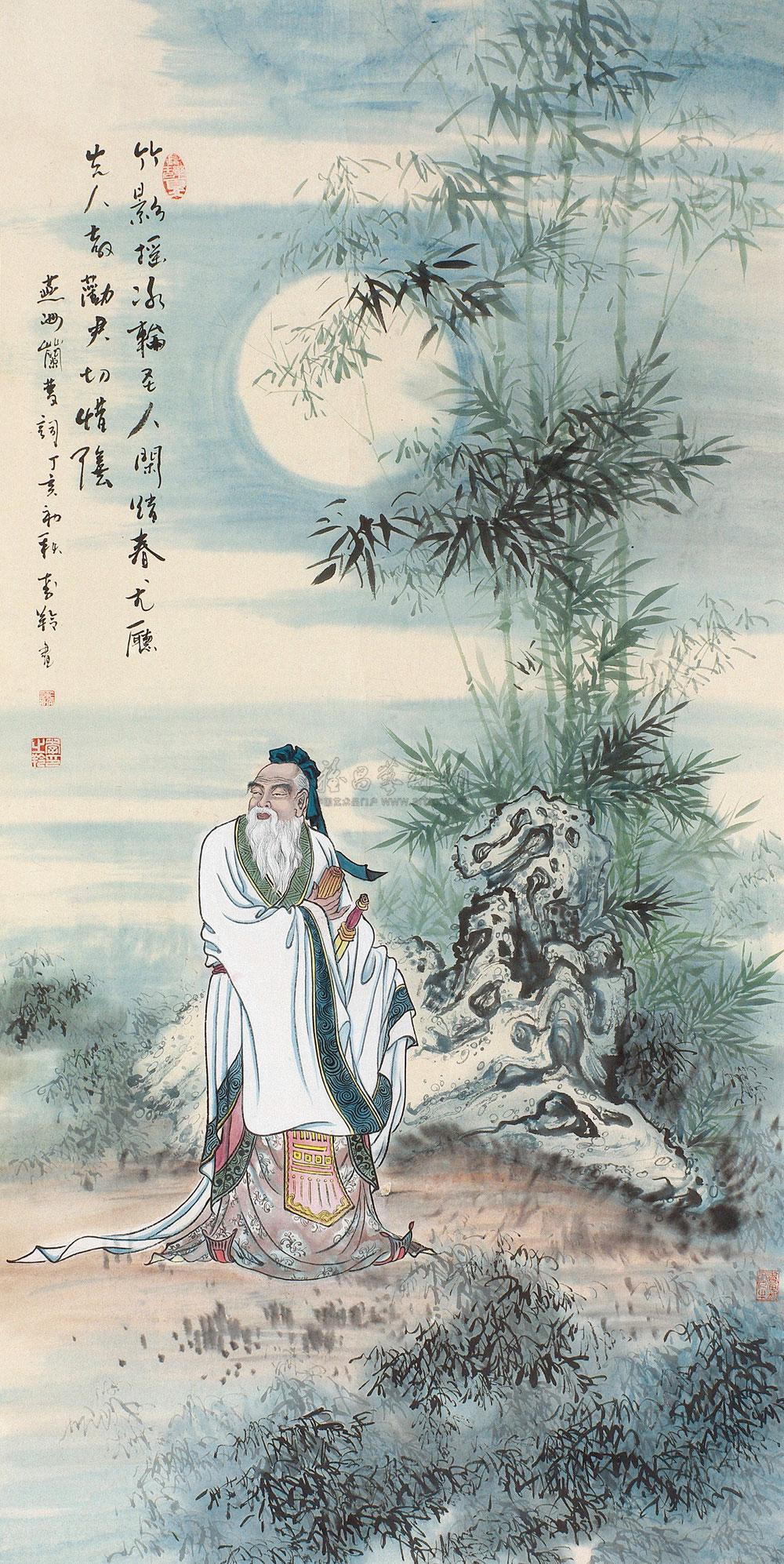 李羚 孔子 立轴