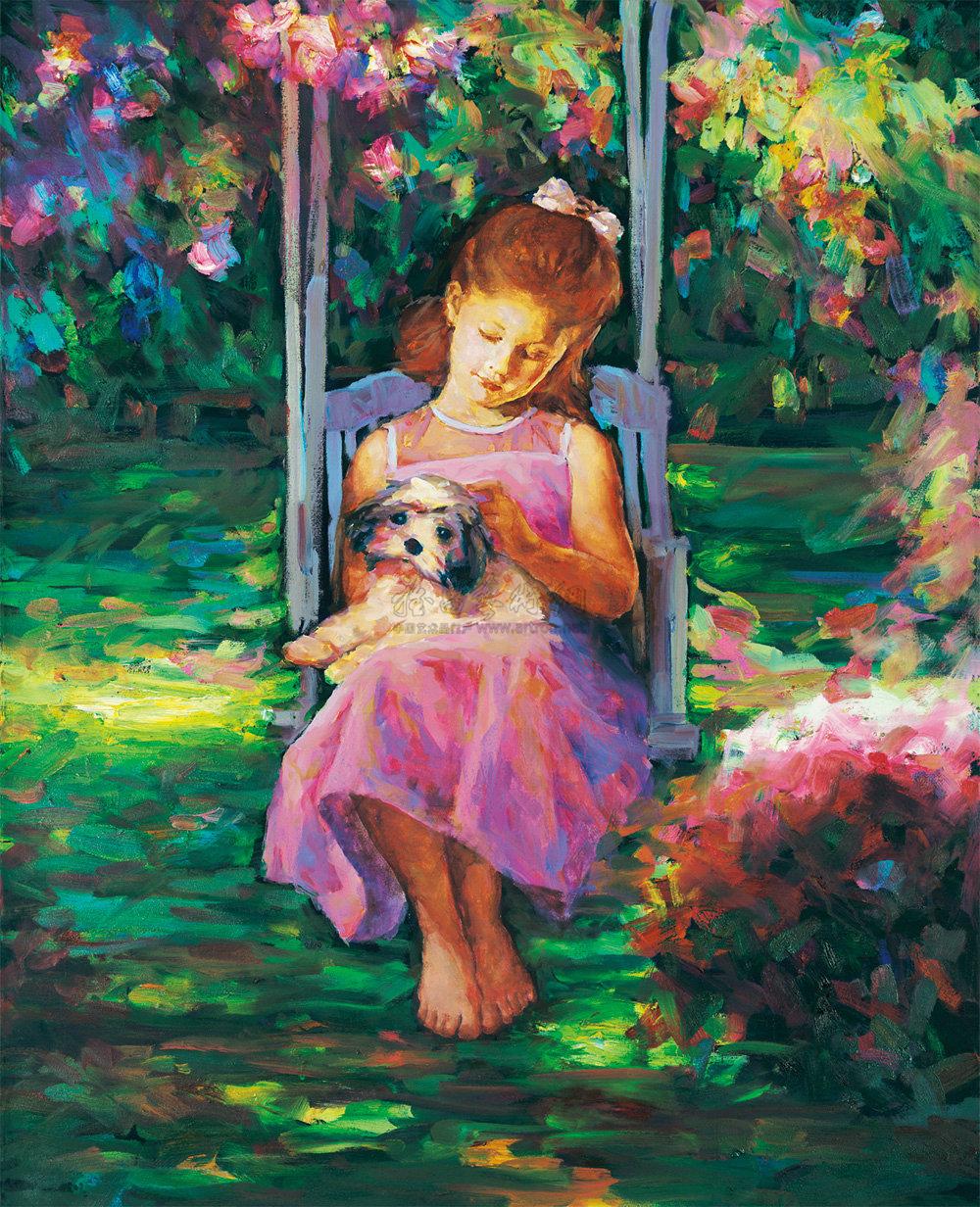荡秋千作者赵红斌拍品分类西画雕塑>油画尺寸100×80cm估价rmb  150