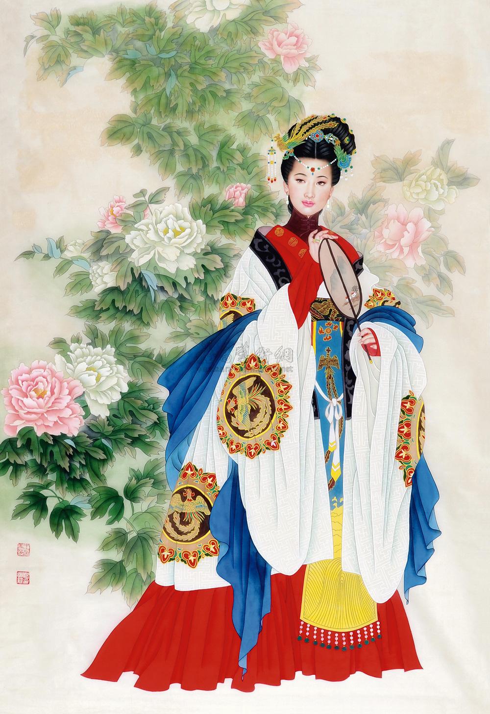 王美芳 仕女图 画心