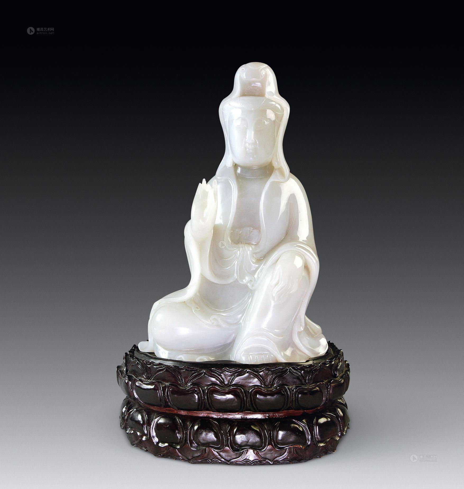 清代 和田玉观音