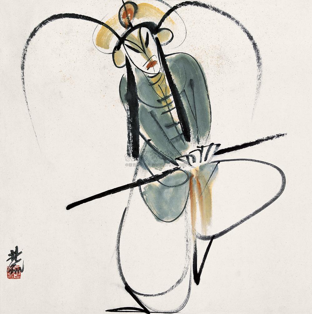 *0613 人物画《戏曲人物》 镜心 纸本