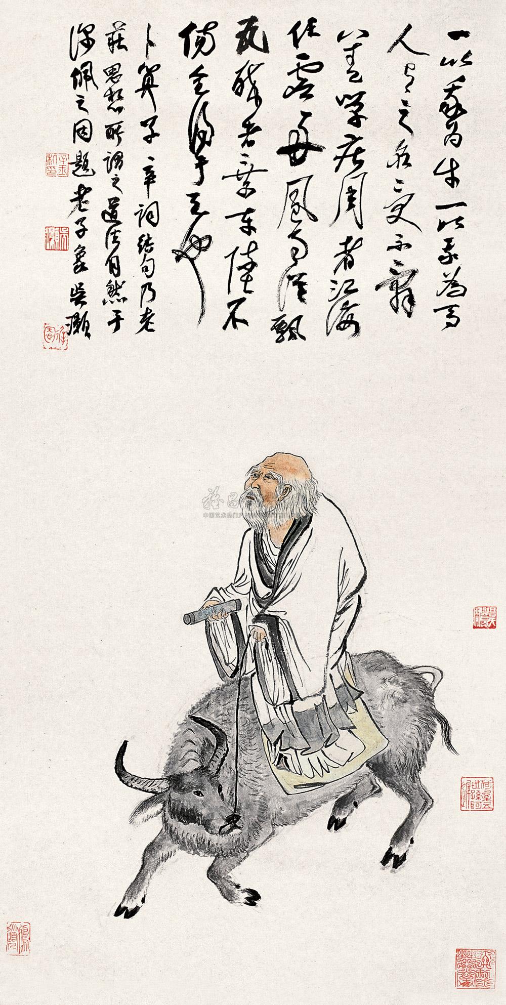 老子像 镜心作者吴灏拍品分类中国书画>绘画尺寸118×59