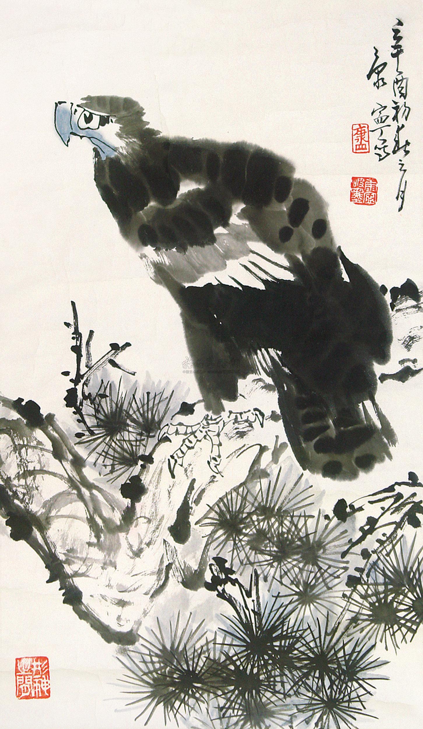 康宁 松鹰图 镜心