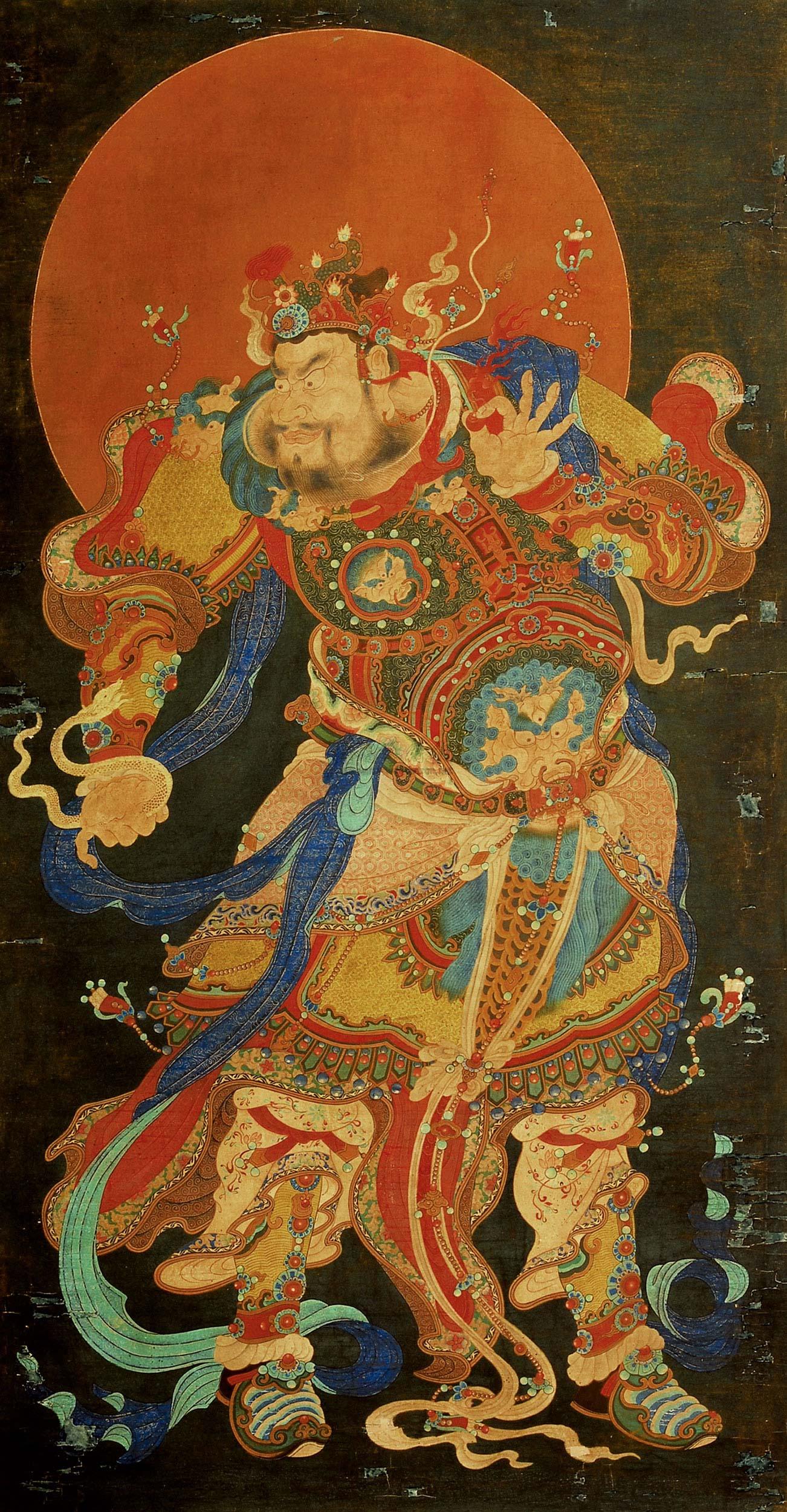 佚名 天王像 立轴