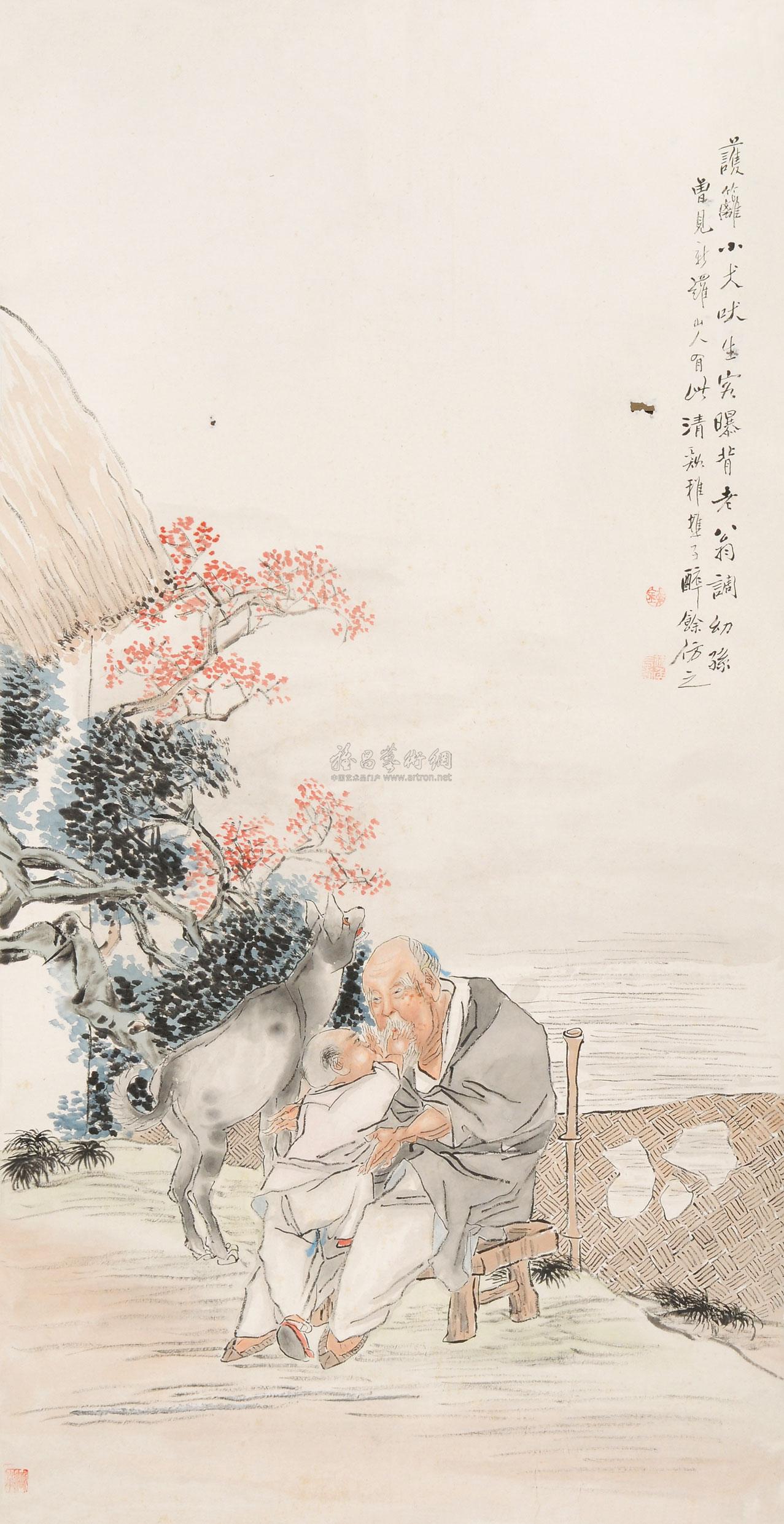 钱慧安 人物 立轴