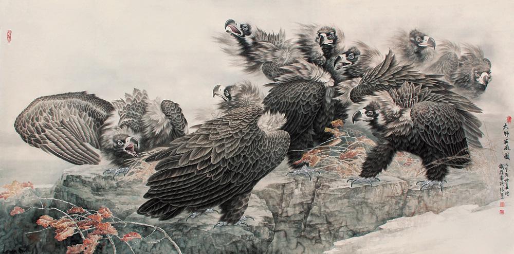 张策 大野英风图 画片