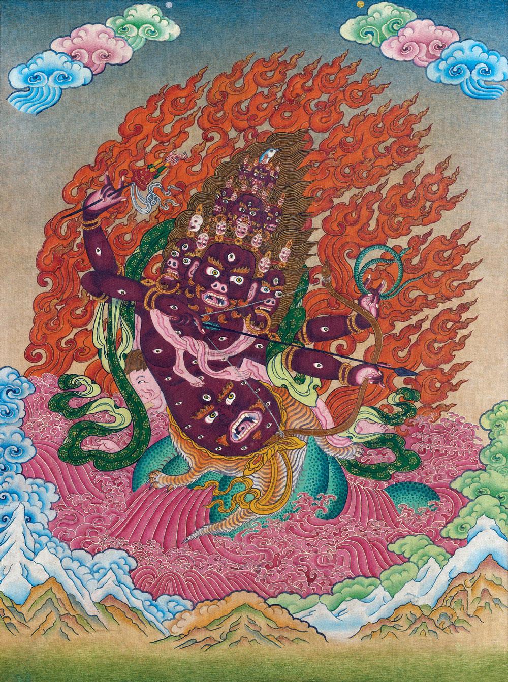 清 喇呼拉护法唐卡