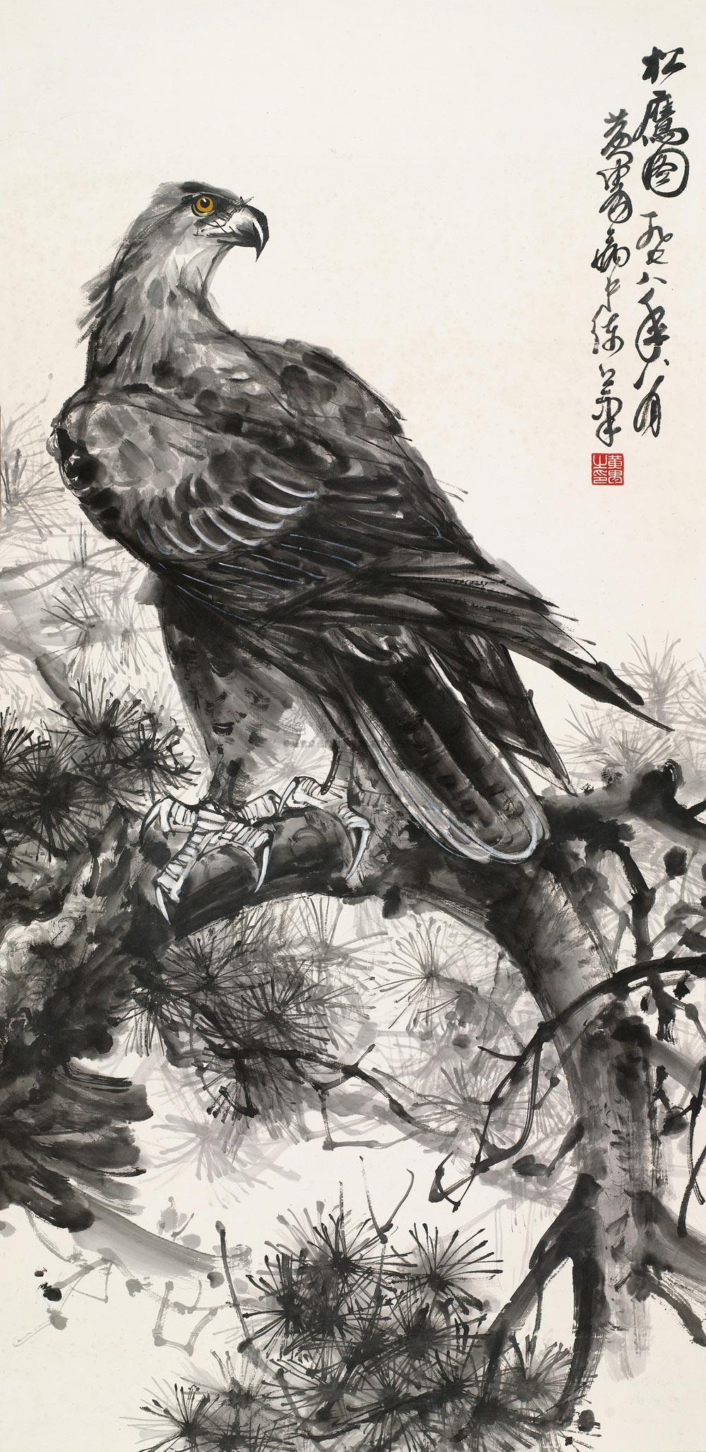 lot0345 黄胄 1978年作 松鹰