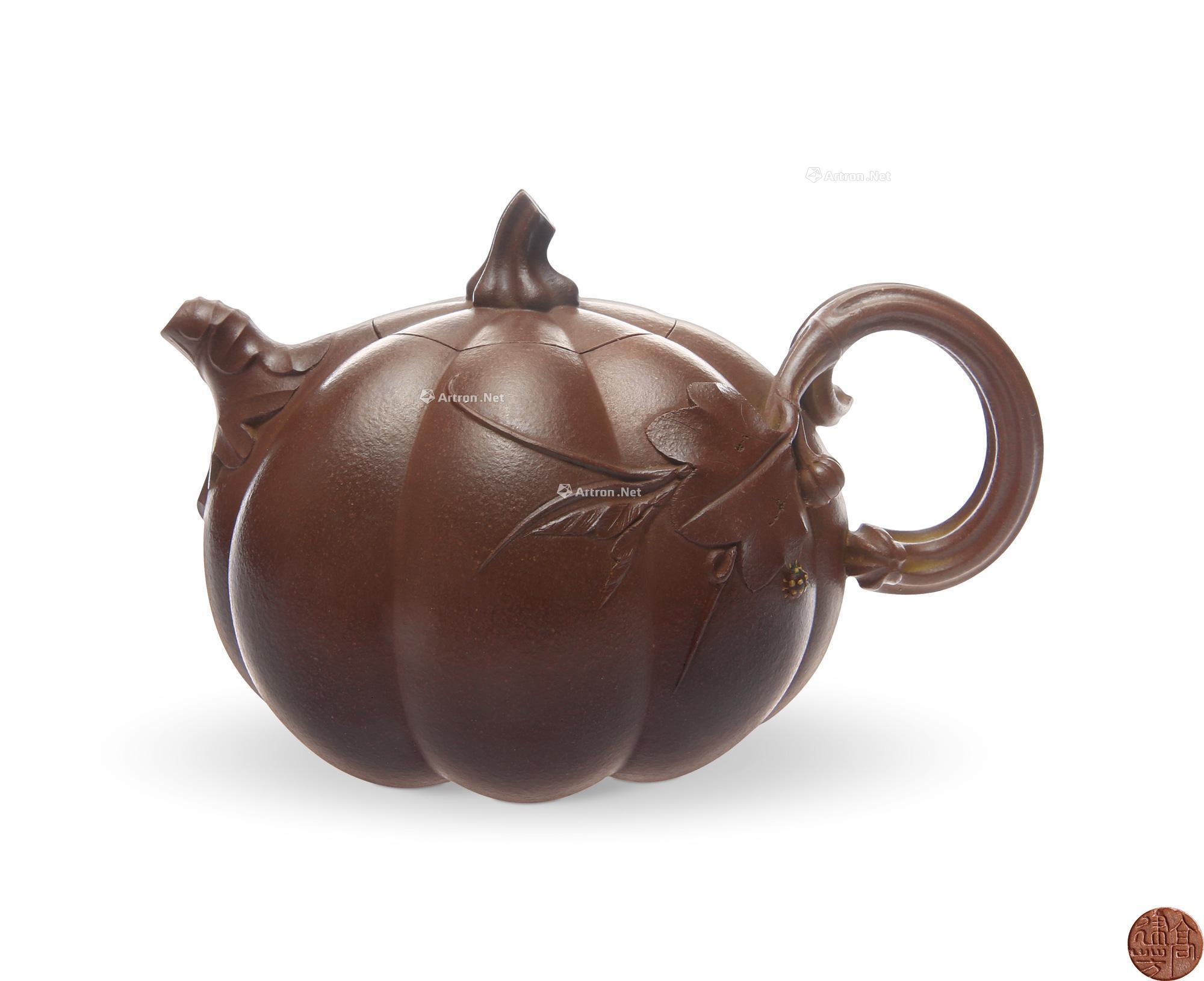 拍品名称高建芳 南瓜壶拍品分类工艺品杂项>紫砂尺寸长13cm估价rmb