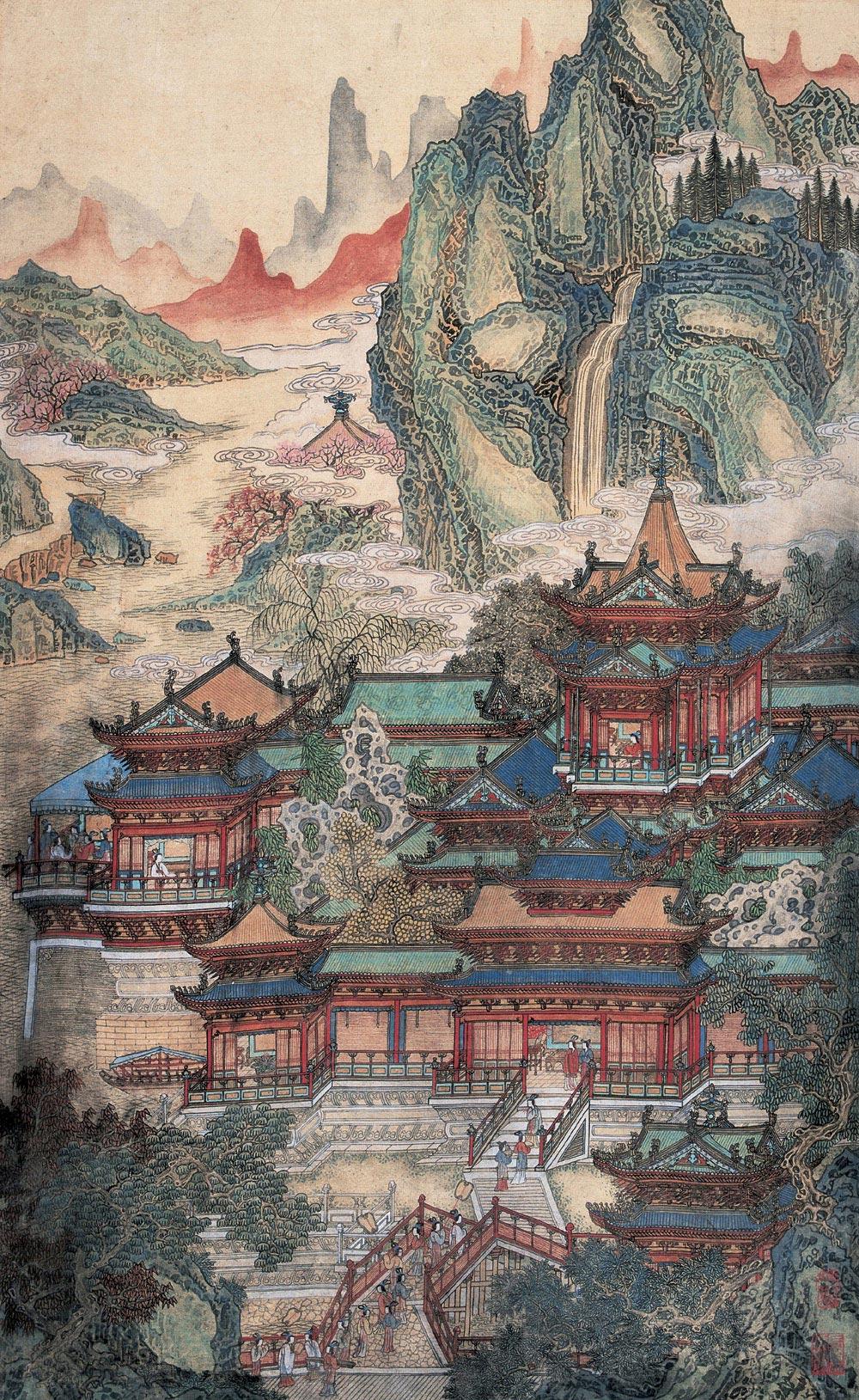 黄秋园 蓬莱仙境 立轴