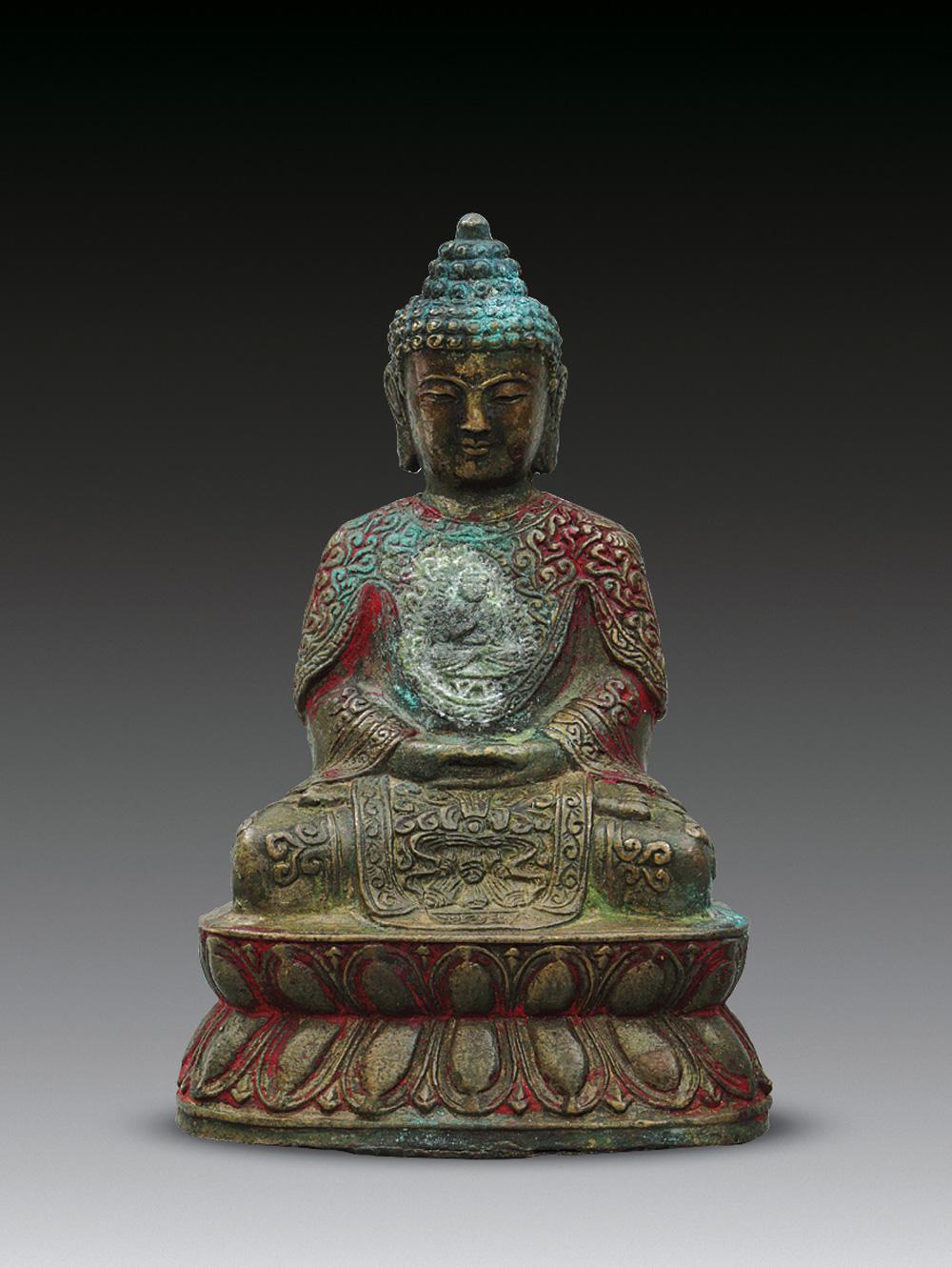 清 青铜释迦摩尼佛像