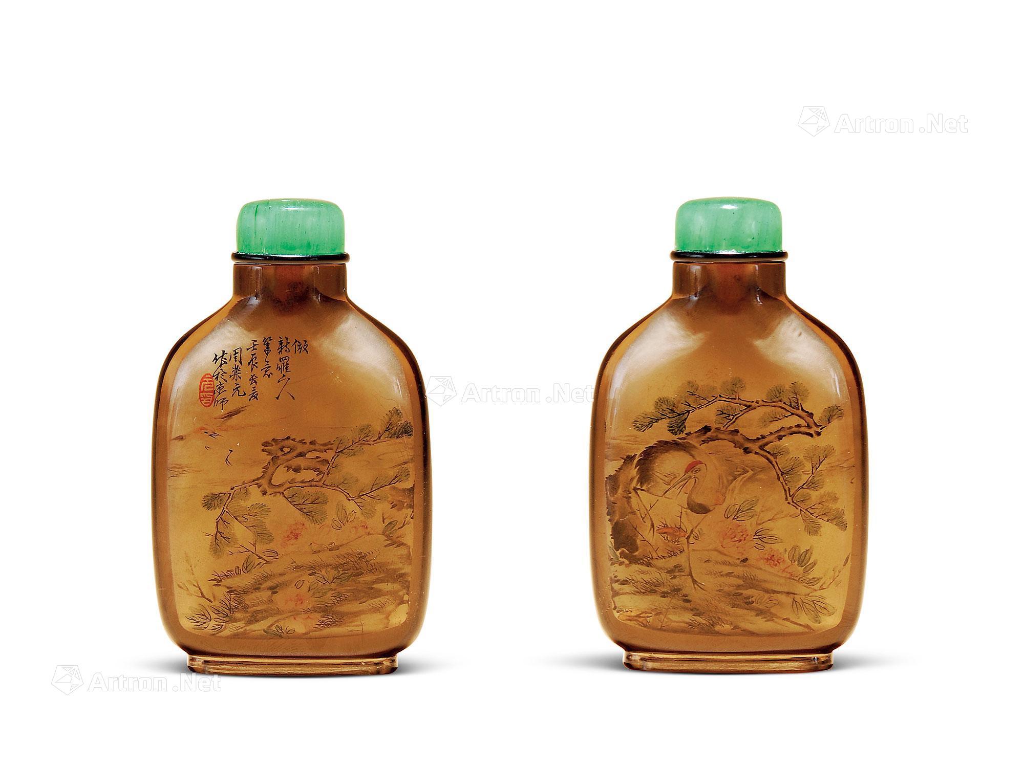 lot1630 19世纪 周乐元水晶内画