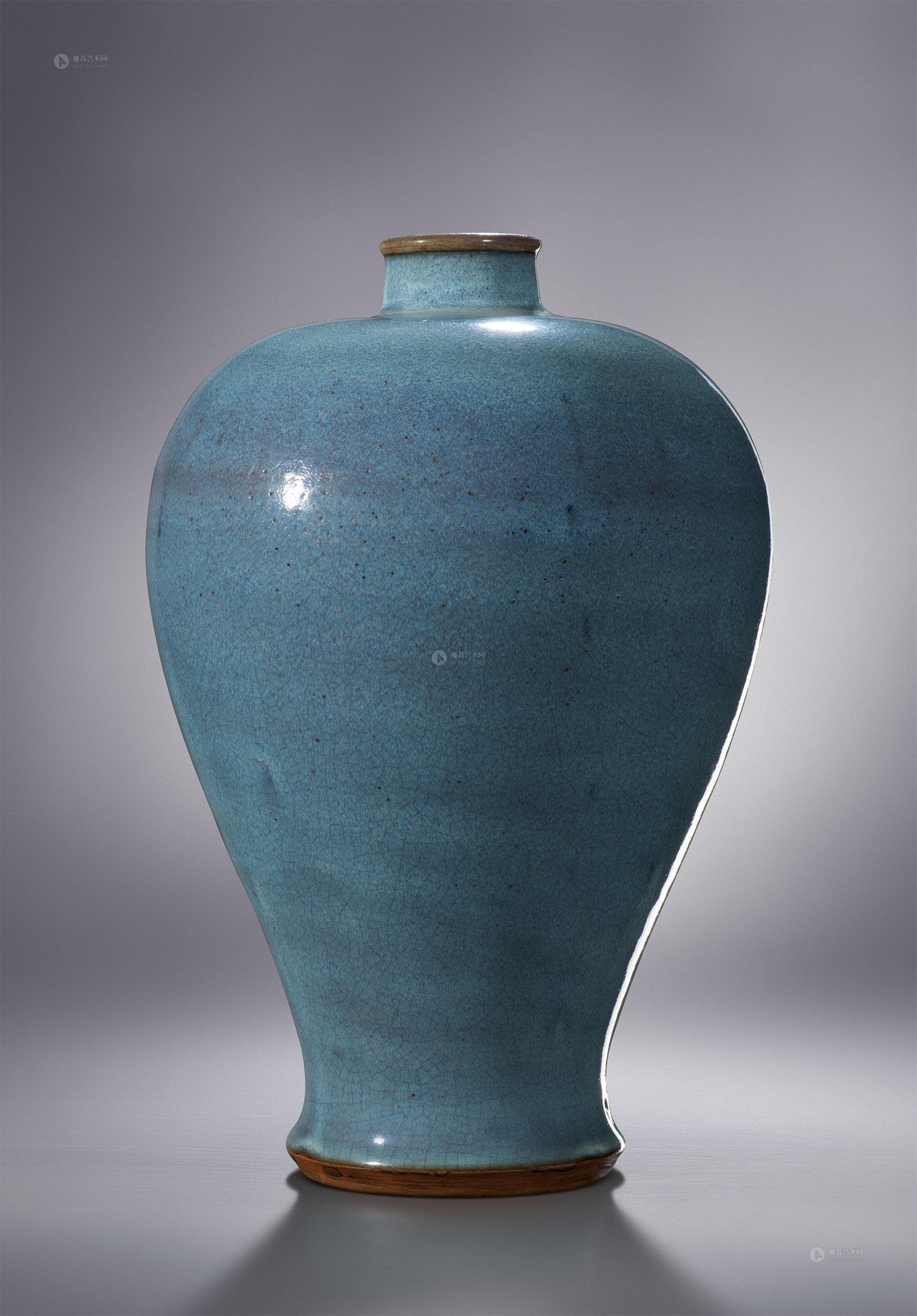 明初 钧窑天青釉梅瓶