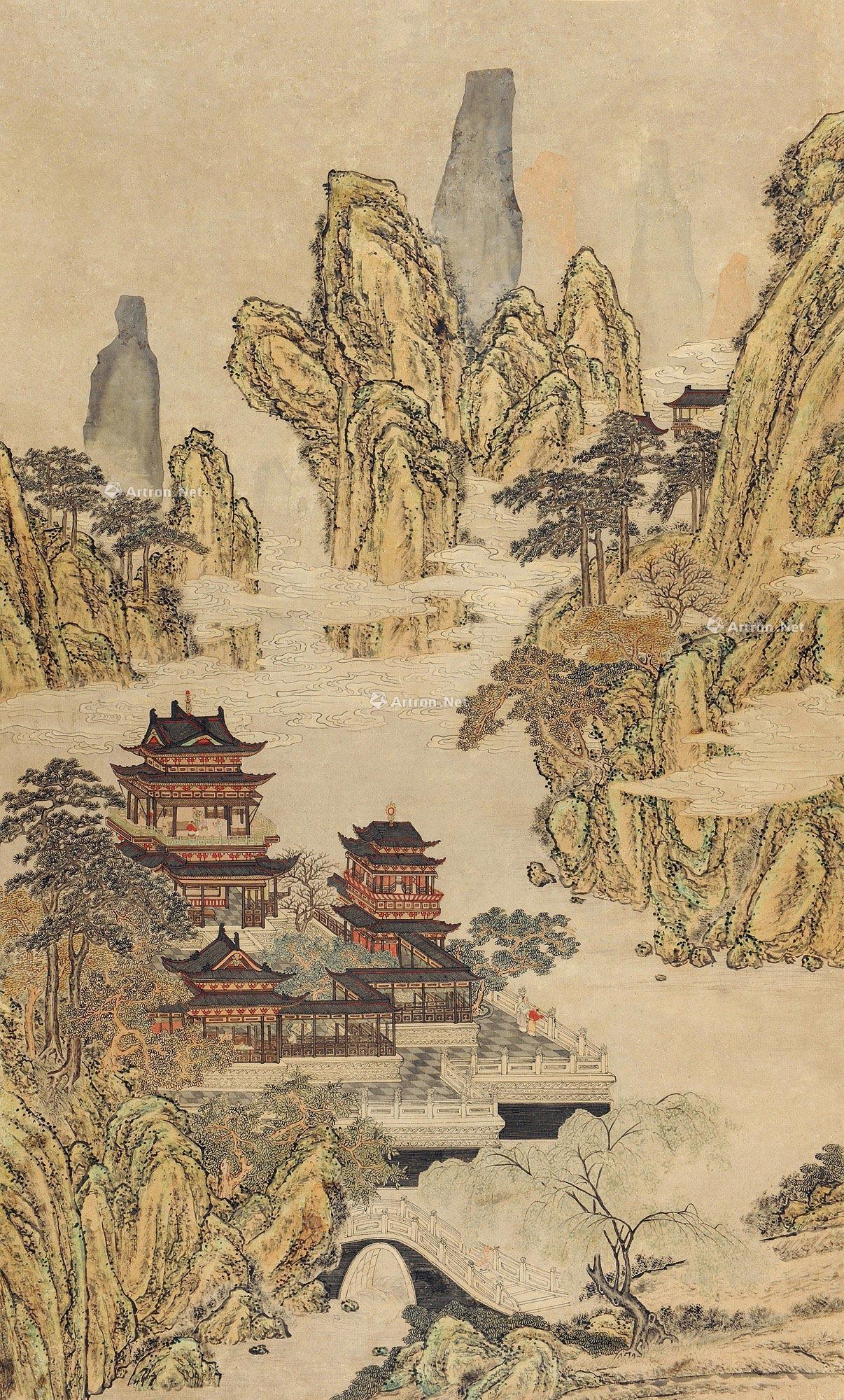 佚名 蓬莱仙境 立轴