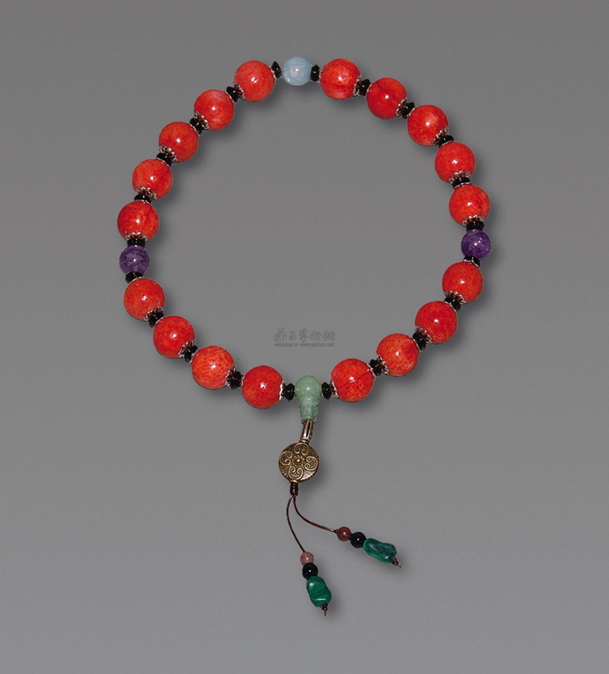 海绵红珊瑚手串