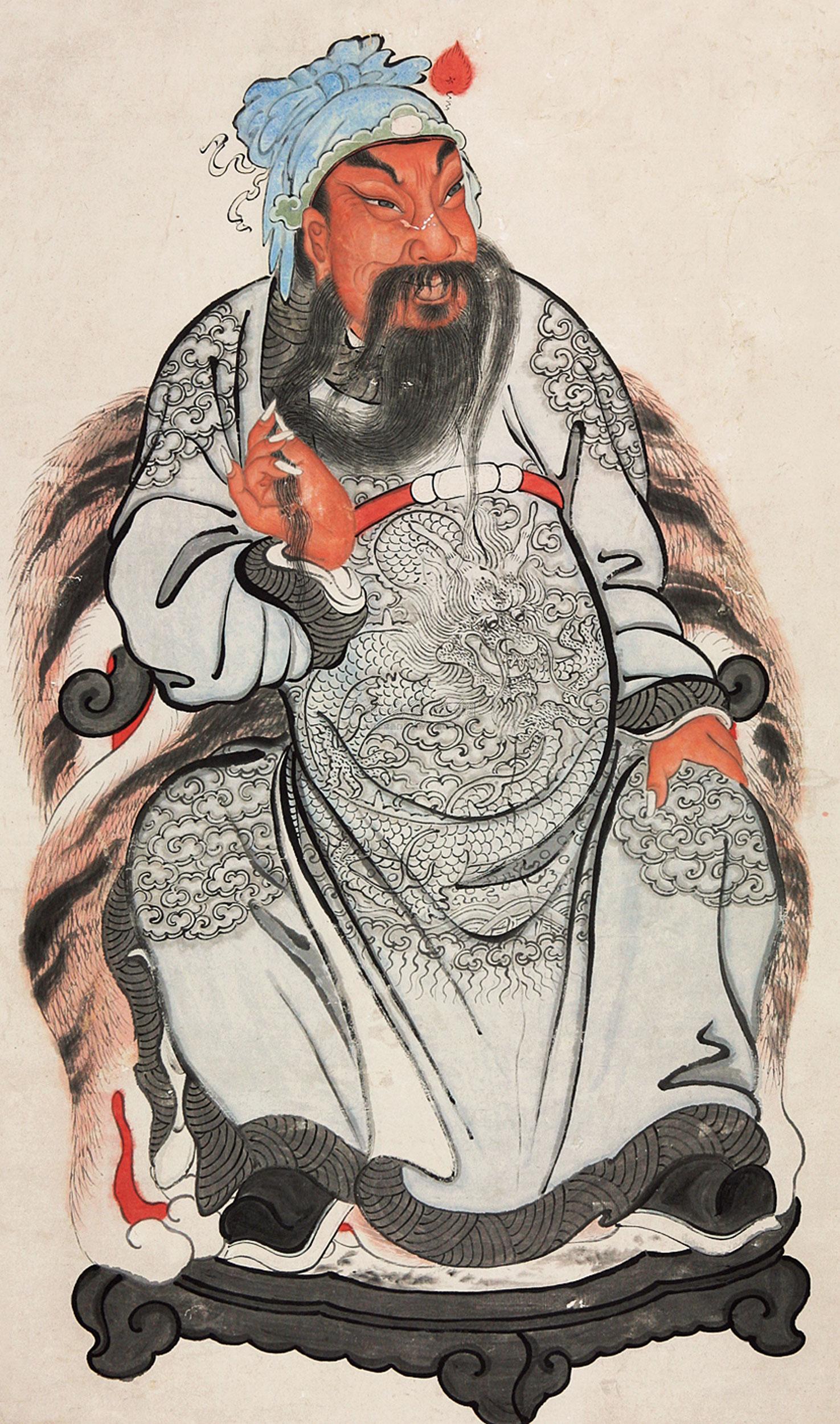 佚名 关公像 立轴