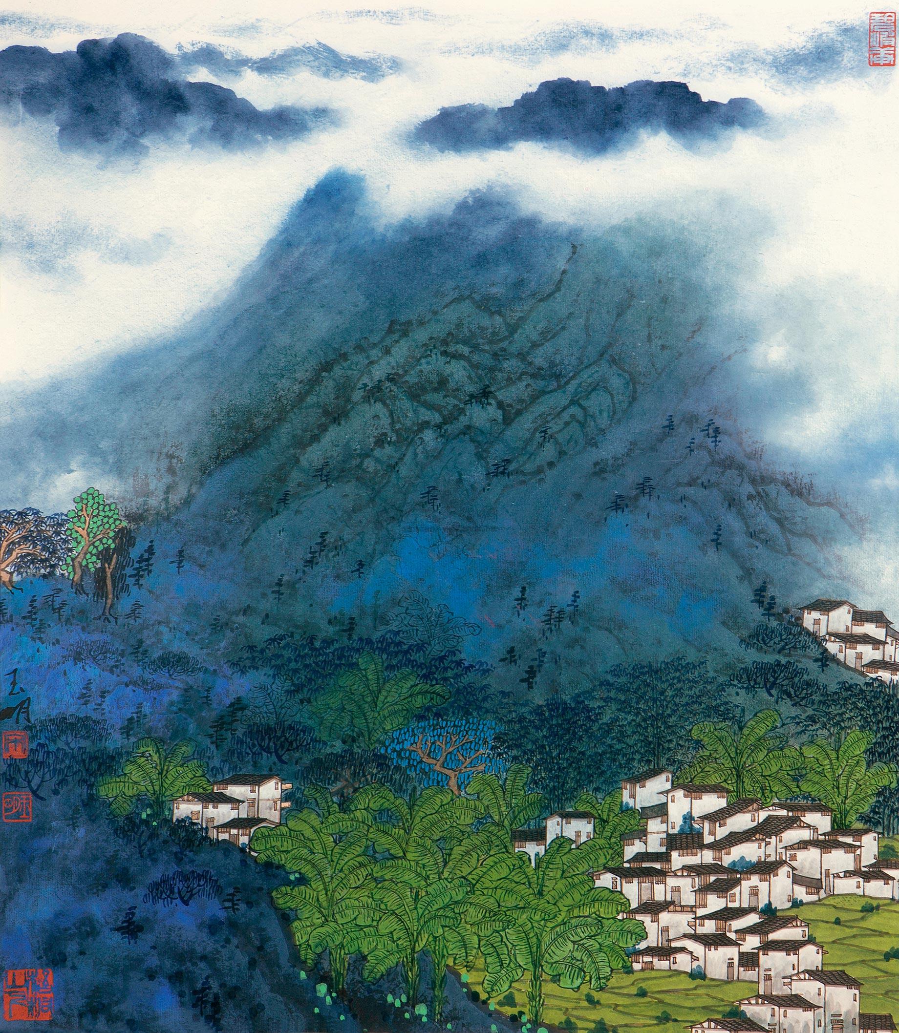 宋玉明 翠岚春晓 镜心