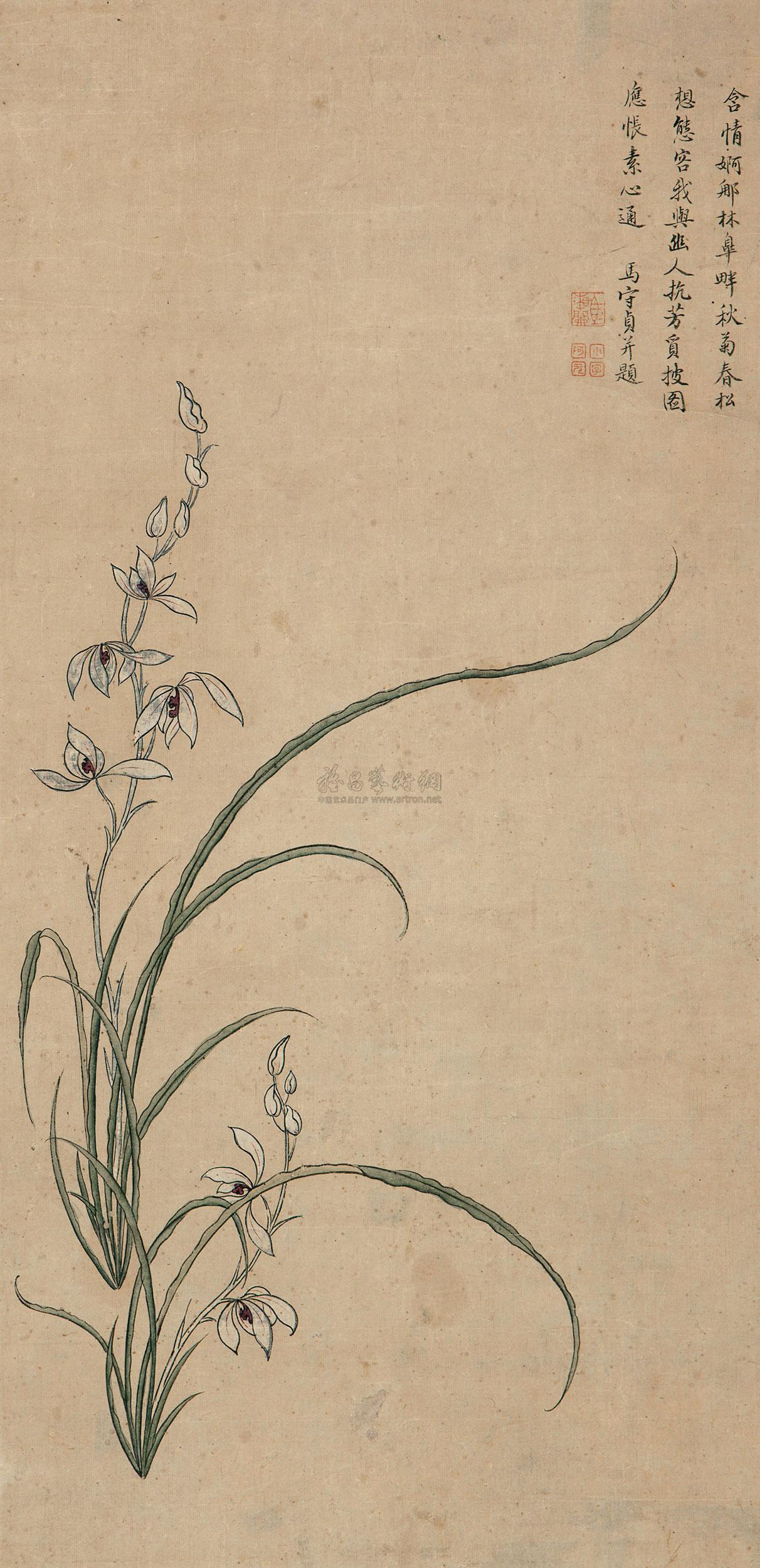 lot1348 马湘兰 (款) 幽兰图 - 雅昌拍卖图录app