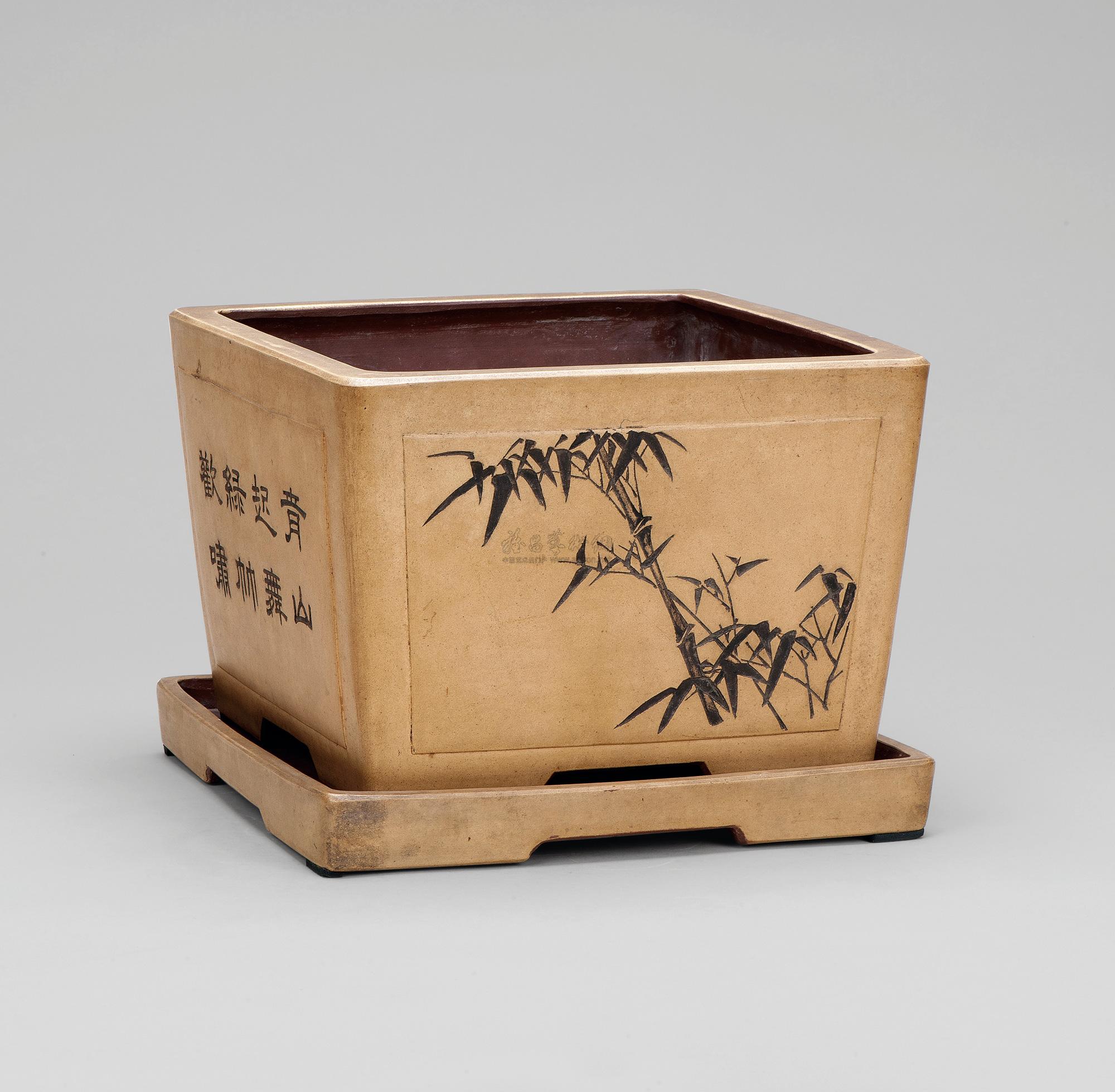 任淦庭刻 花盆 (一套)拍品分类工艺品杂项>紫砂尺寸27