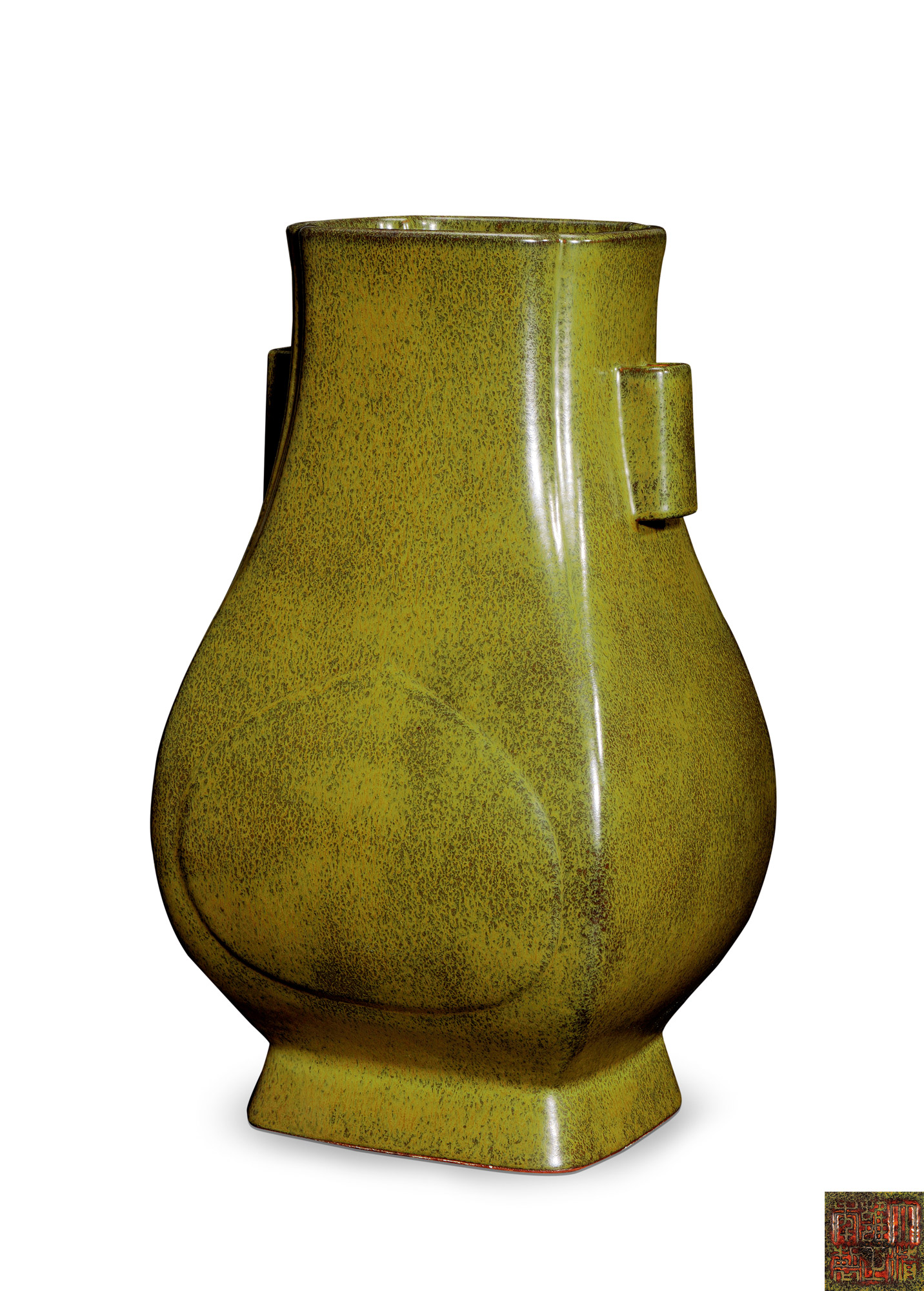 lot2609 清雍正 茶叶末釉杏圆贯耳 - 雅昌拍卖图录app