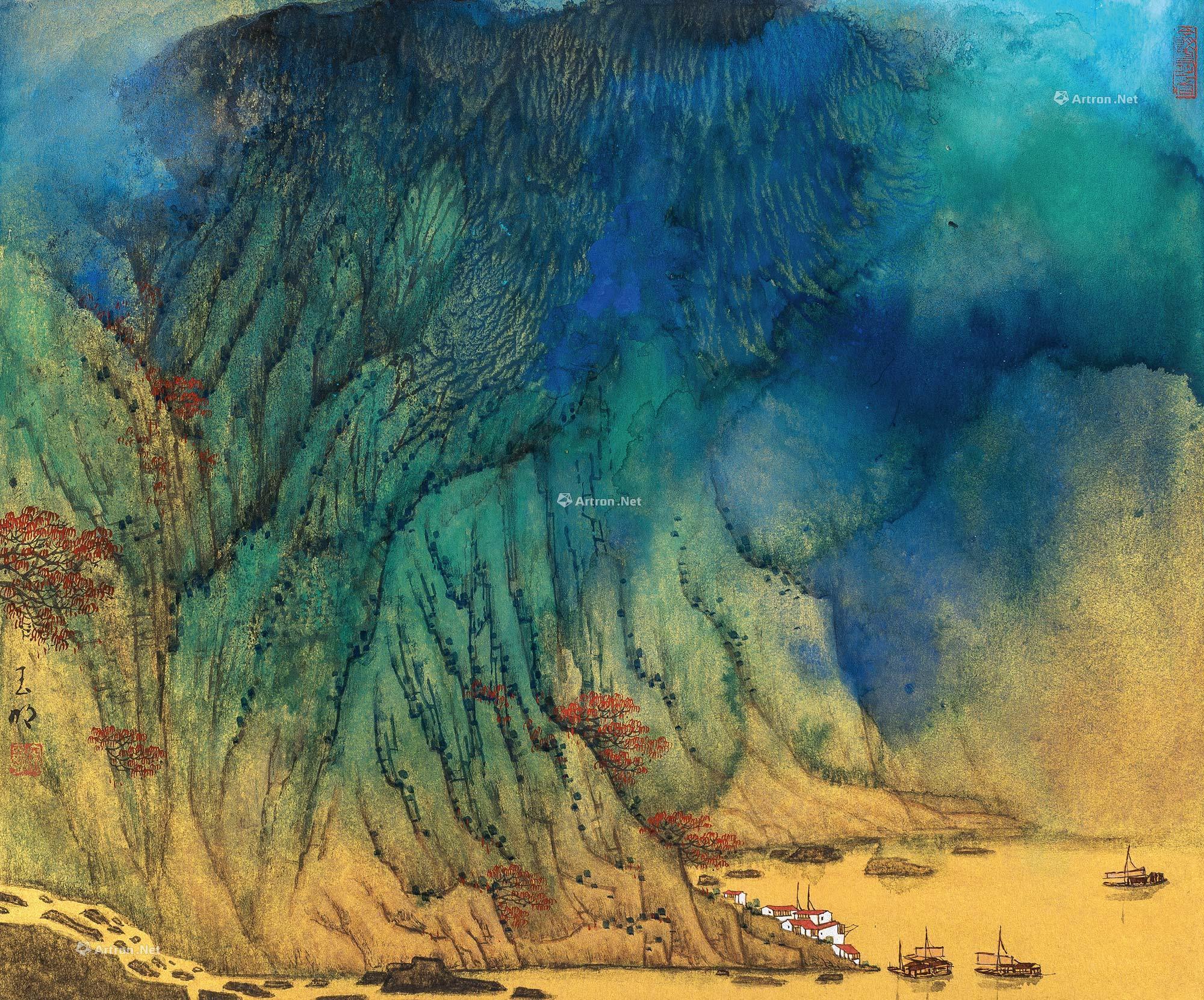 宋玉明 雨后春山 镜心