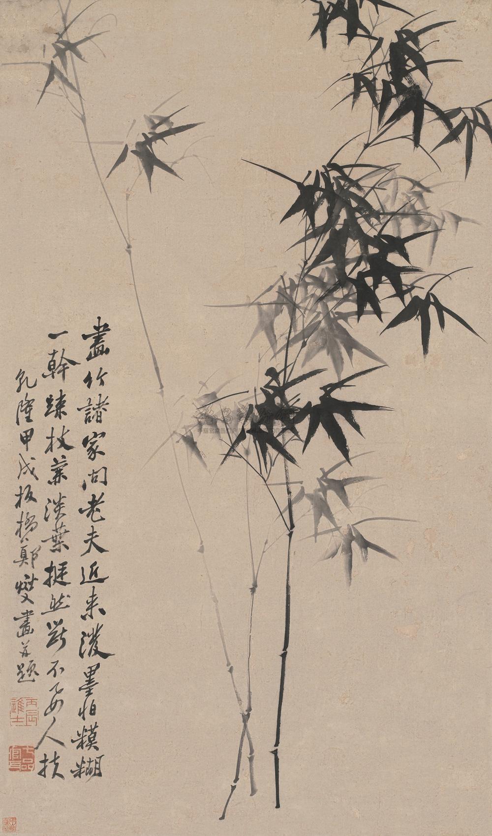 郑燮 乾隆甲戌(1754年)作  墨竹  立轴