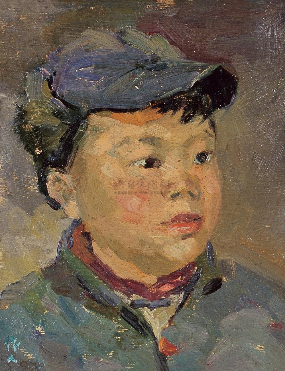 吴作人 1961年作 少儿头像