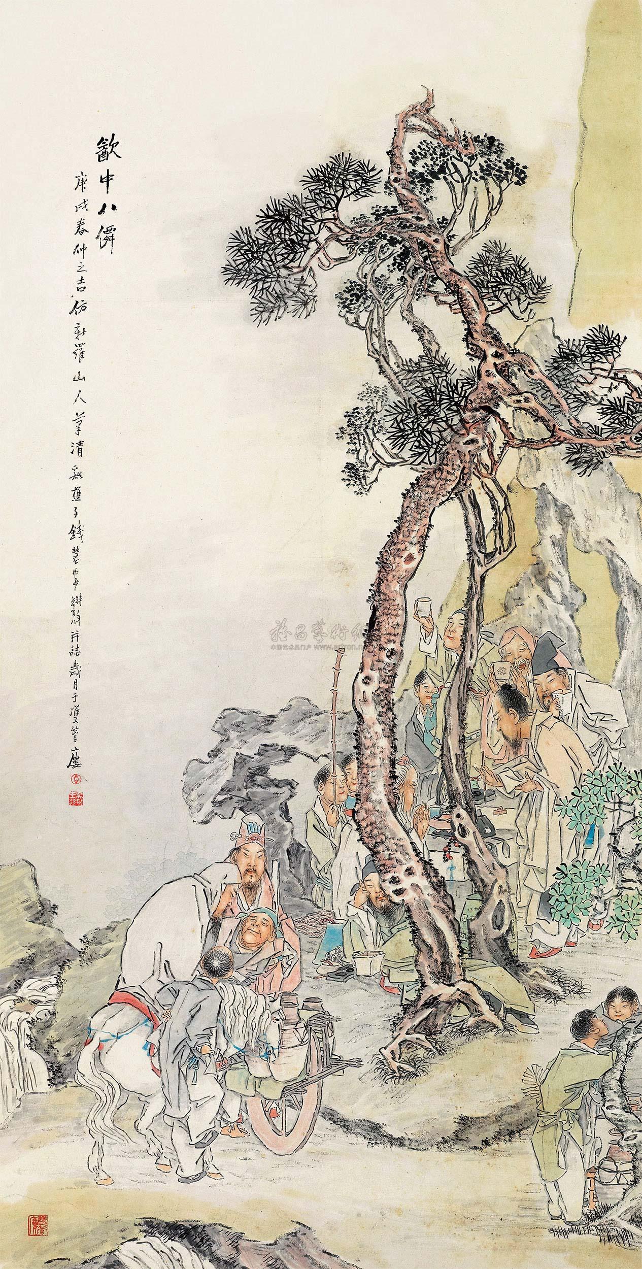 lot0138 钱慧安 1910年作 饮