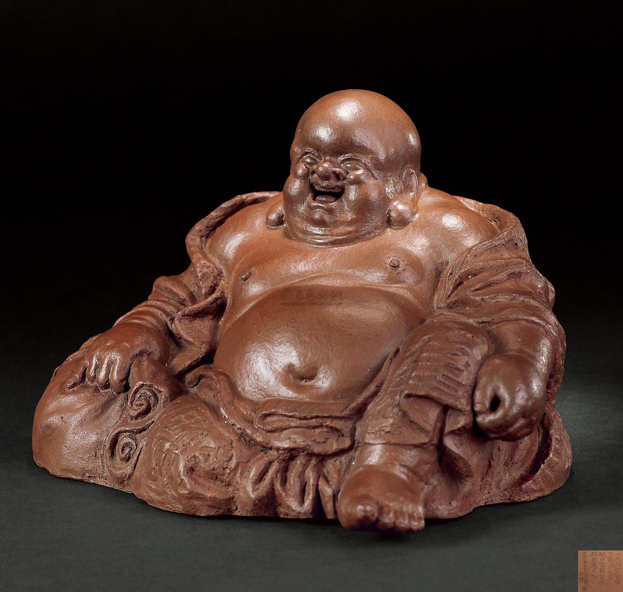 徐秀棠制紫砂弥勒佛像