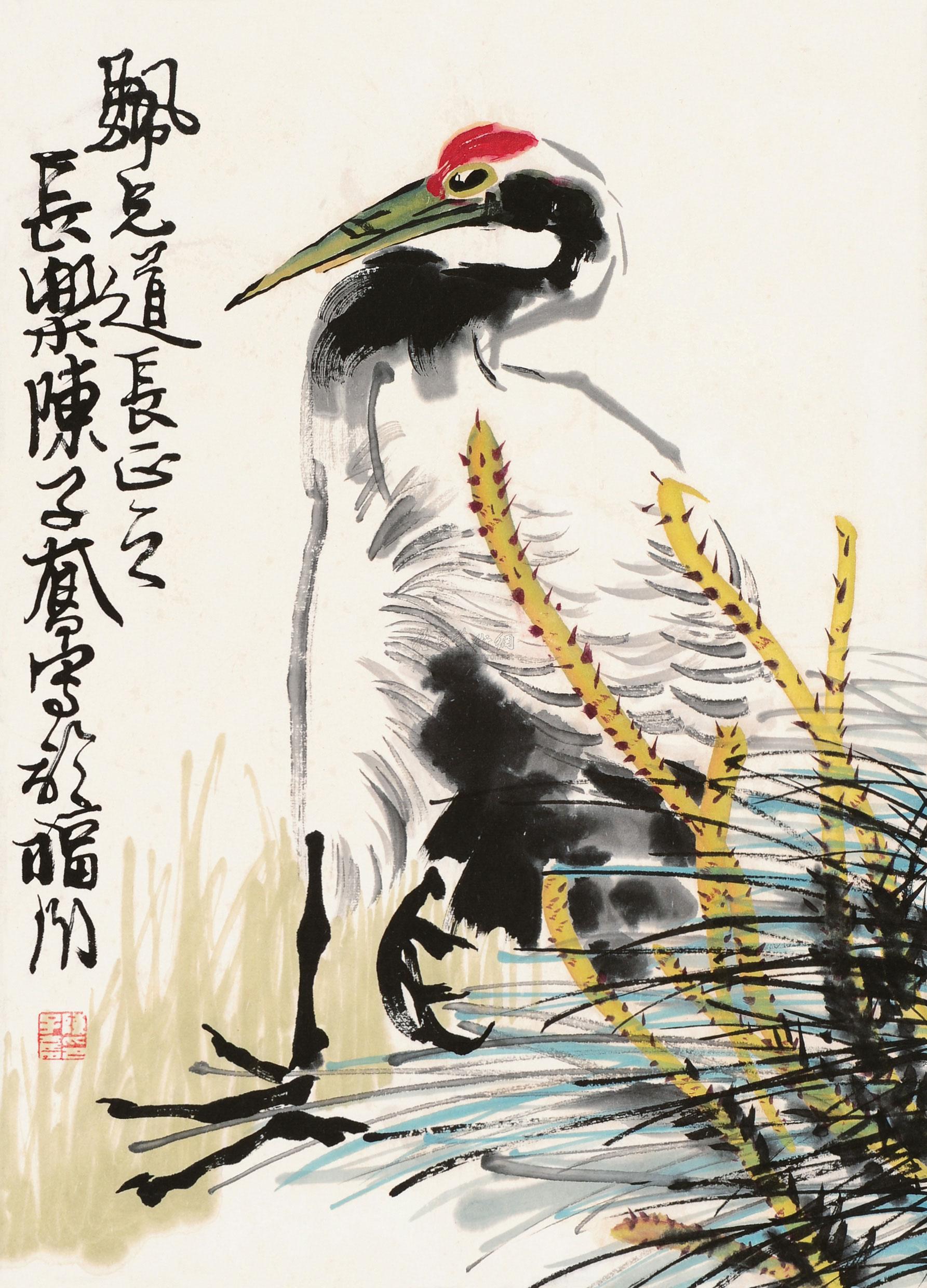 陈子奋 仙鹤 镜片