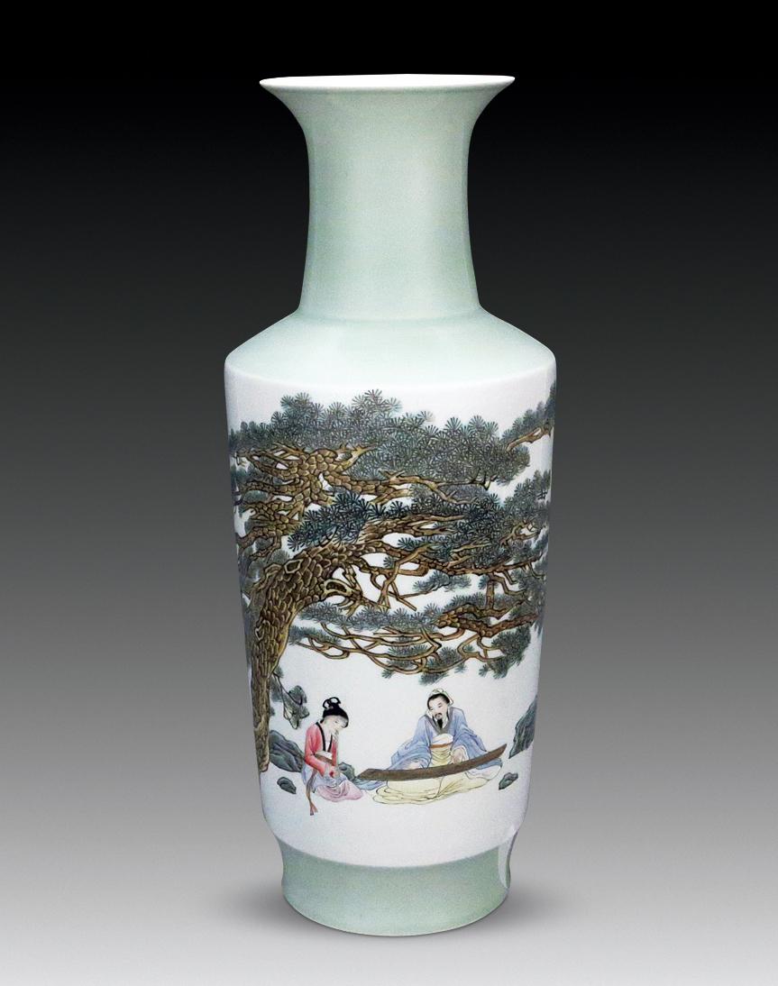 王怀俊 粉彩人物纹瓷瓶拍品分类陶瓷>现当代及其它瓷器尺寸高58cm估价