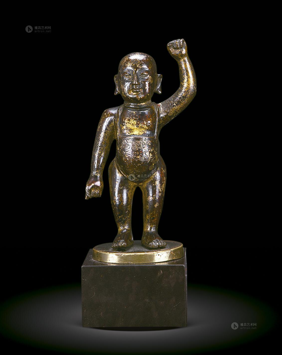 清初 铜鎏金太子佛