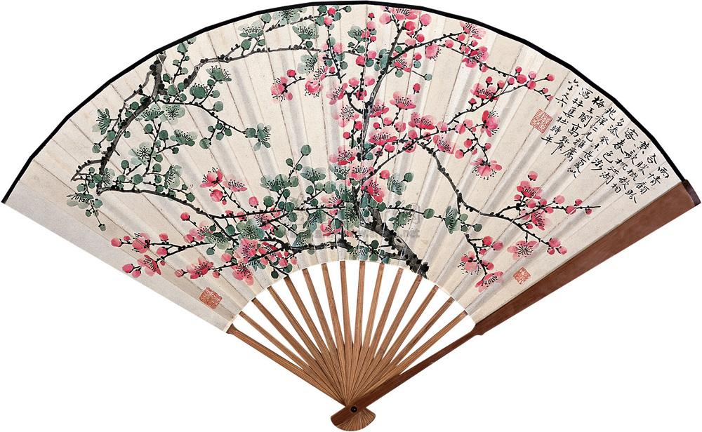 高野侯 梅花 成扇