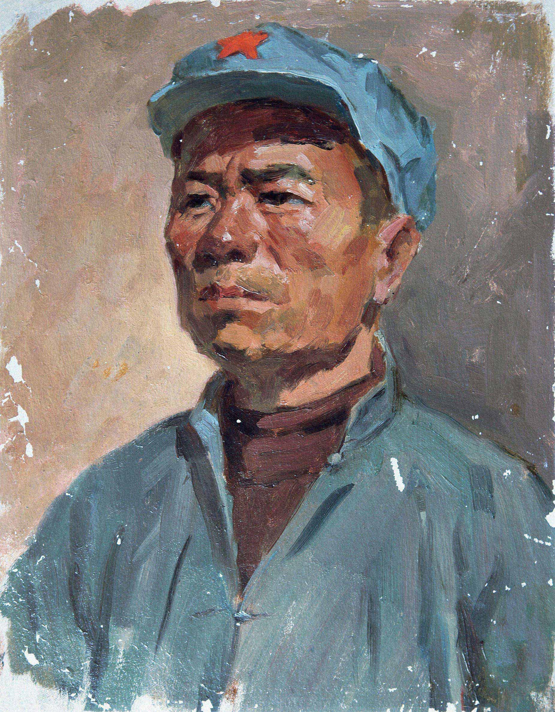 莫朴 带红军帽的老战士