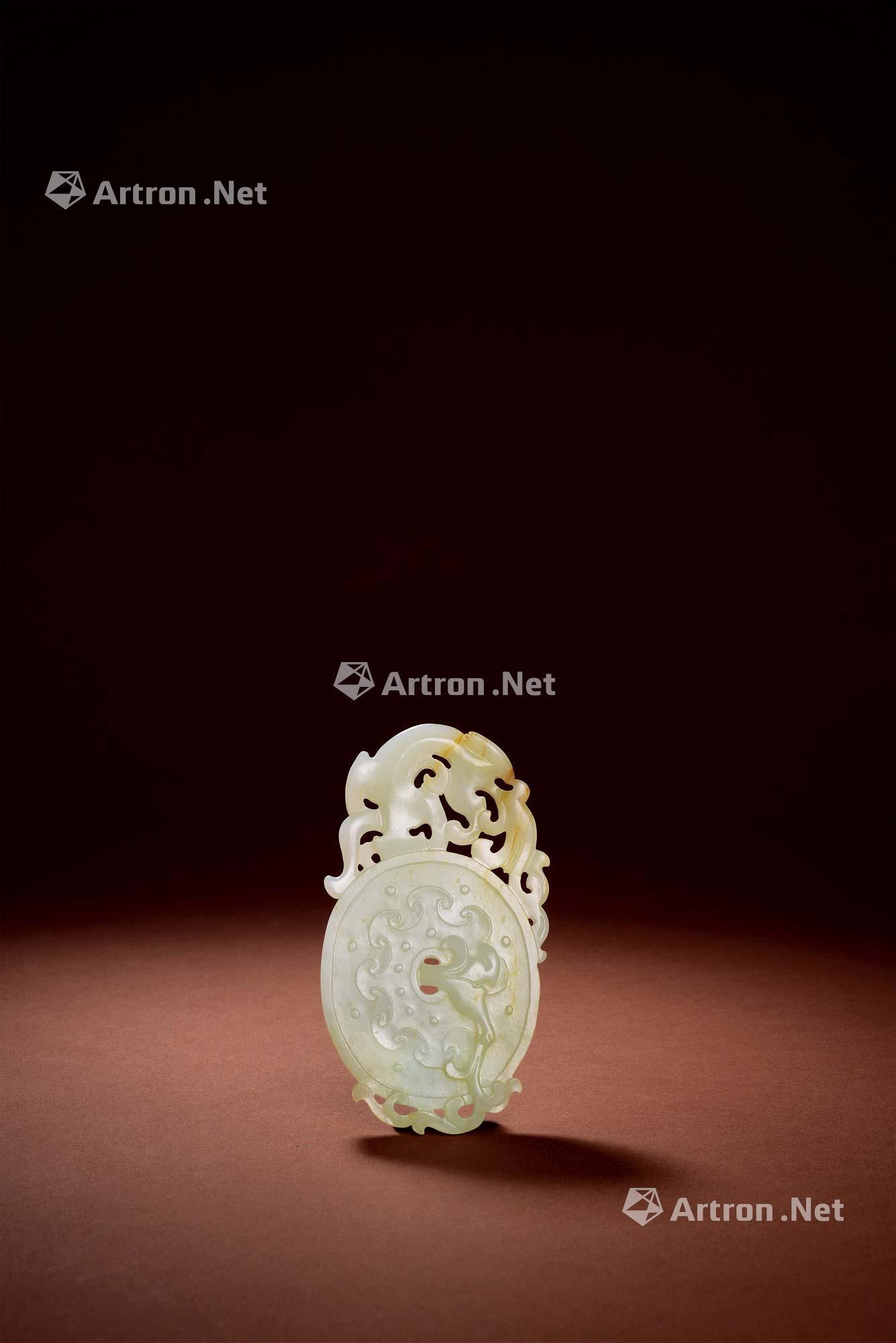 清中期 白玉螭龙璧