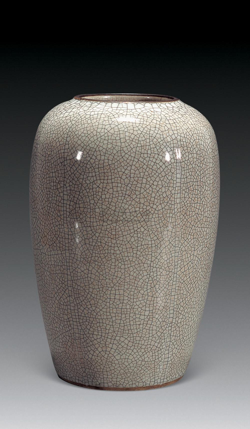 仿哥釉瓜棱罐拍品分类陶瓷>清代单色釉瓷器创作年代清雍正尺寸9×26