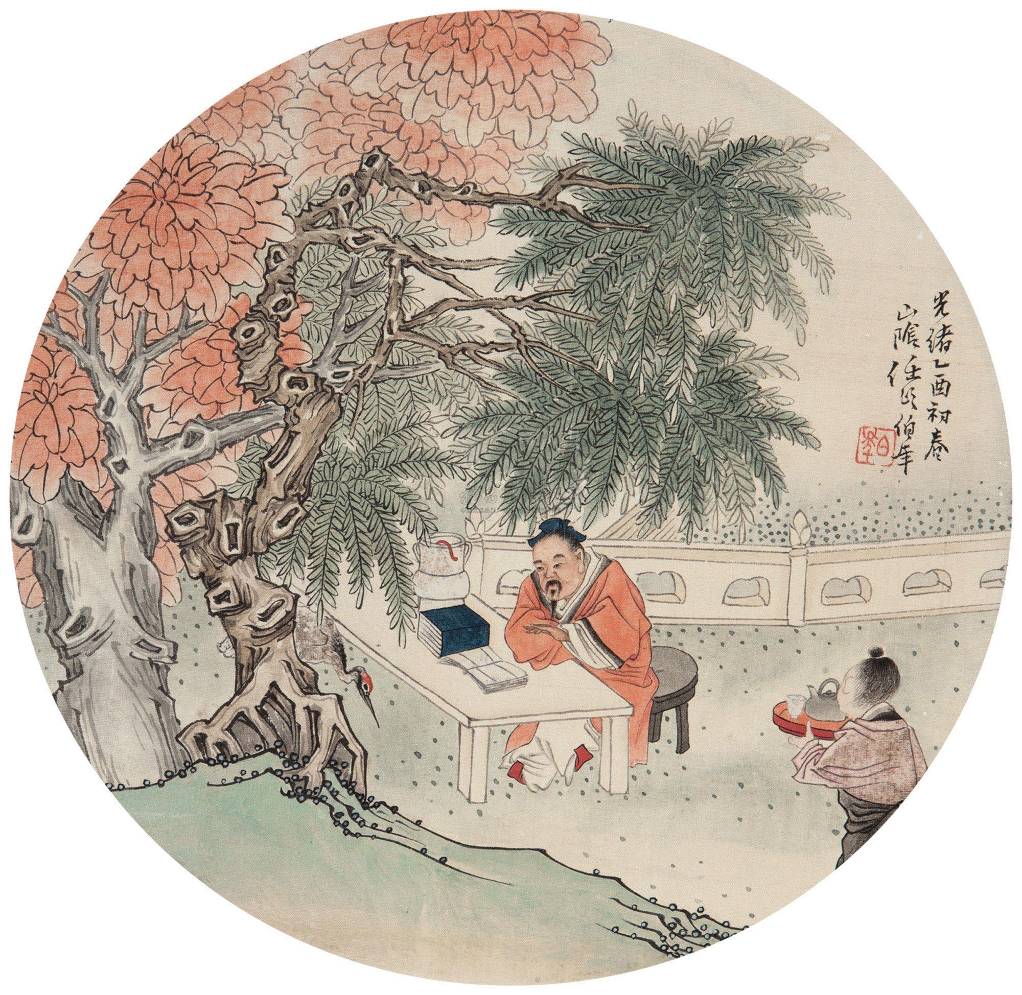 任伯年 高士图 团扇