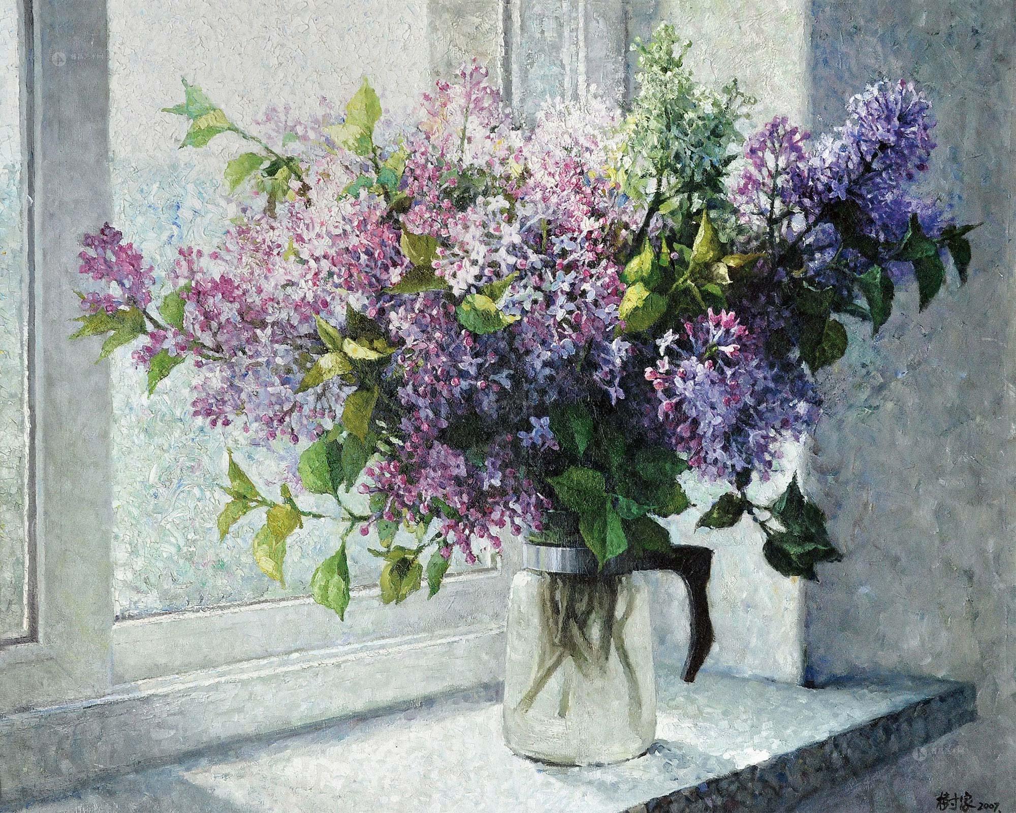 0443 2007年作 丁香花 布面油画