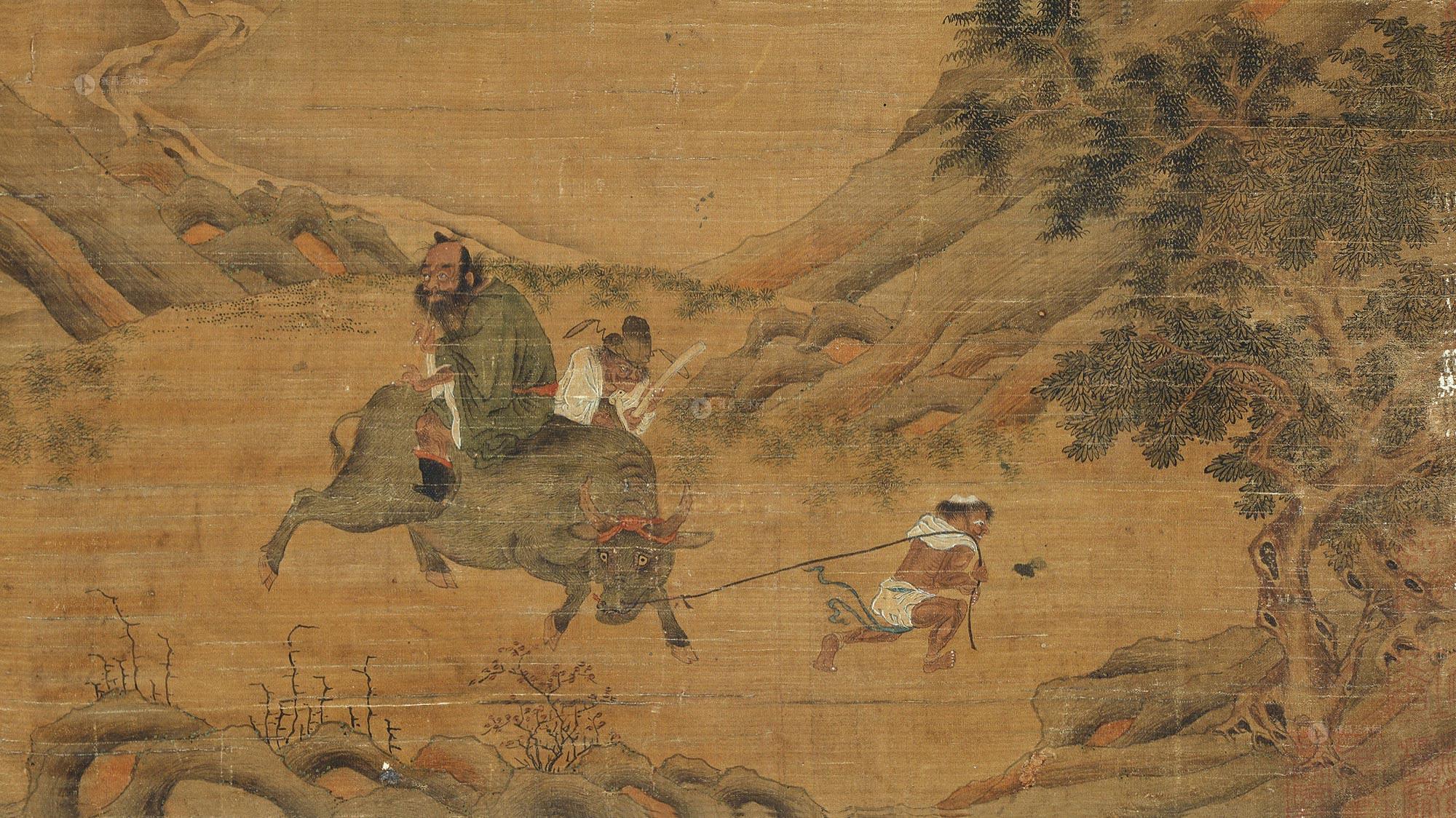 佚名 老子出关 立轴