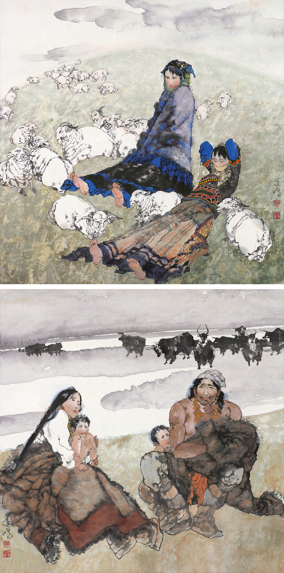 沈道鸿 西域风情 镜心