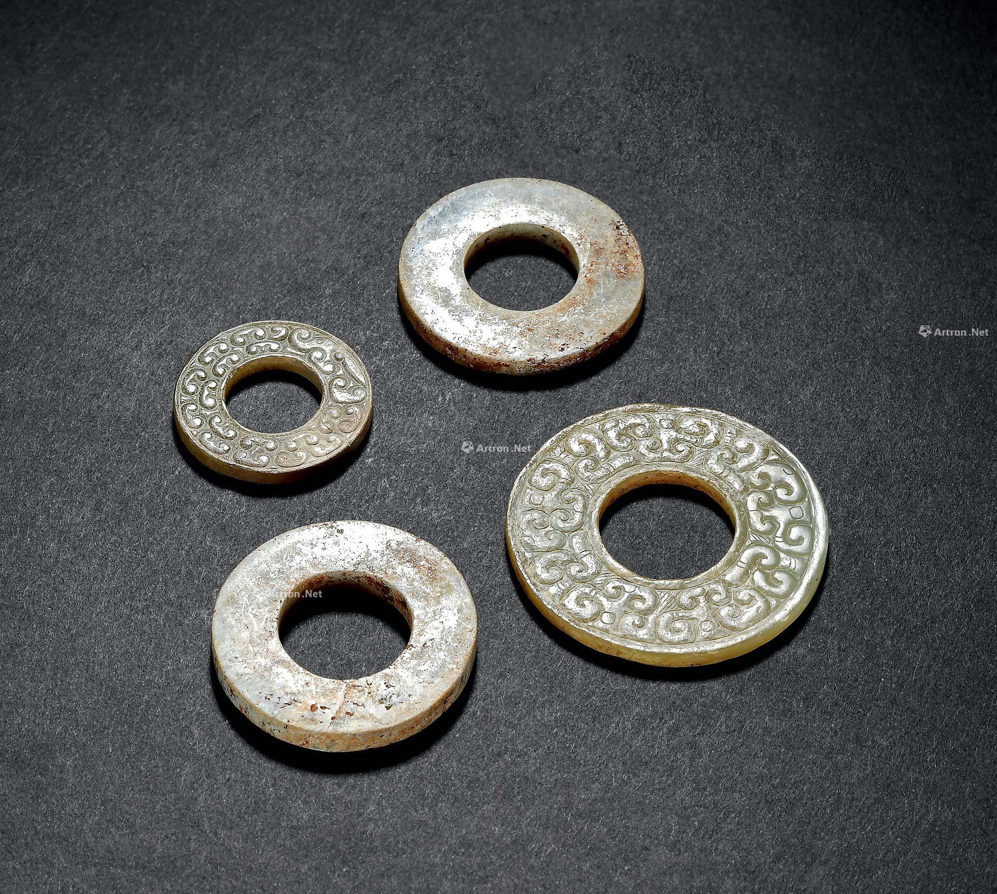 春秋战国 玉璧 (四件)