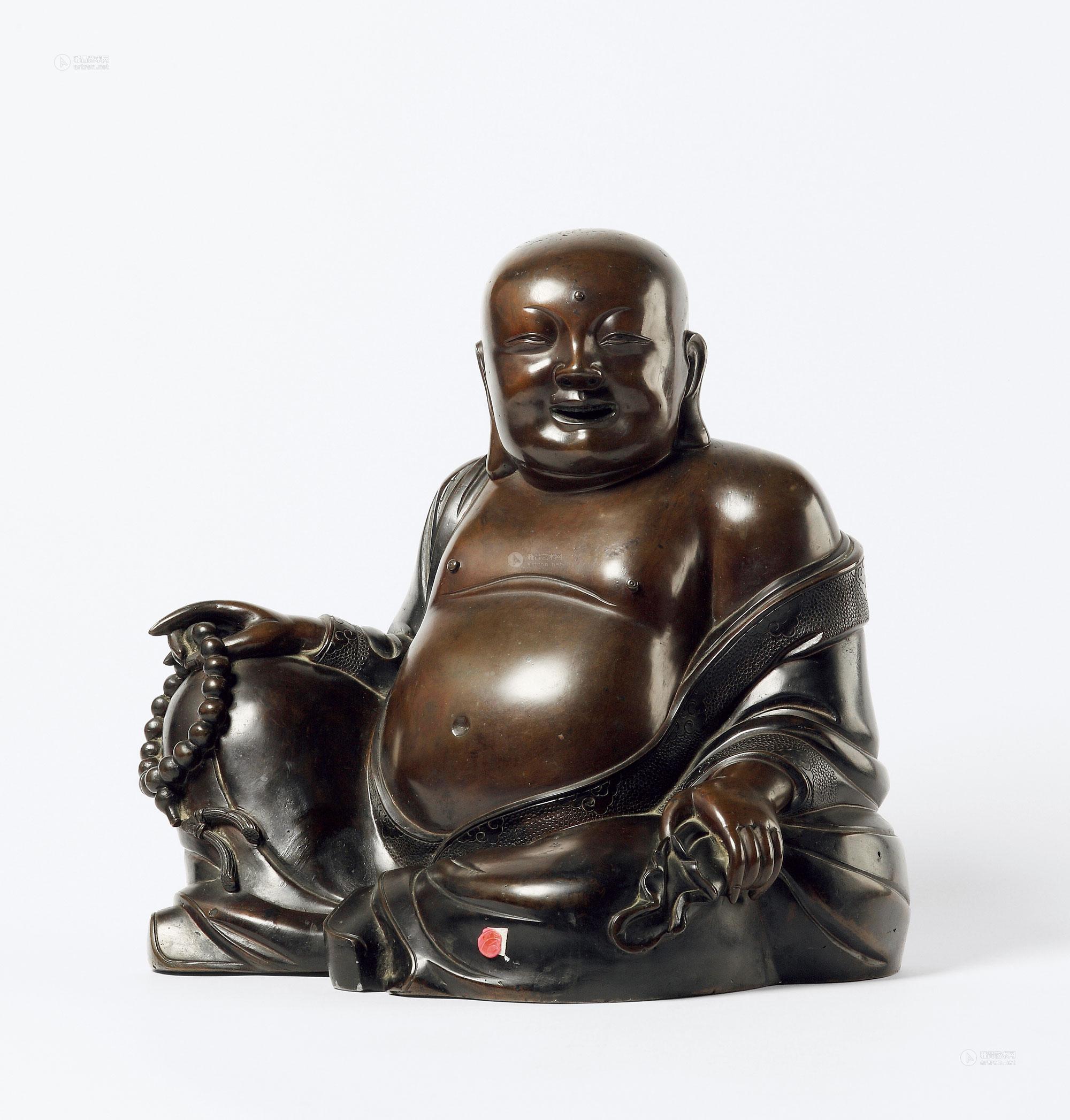 清早期 弥勒佛铜佛像