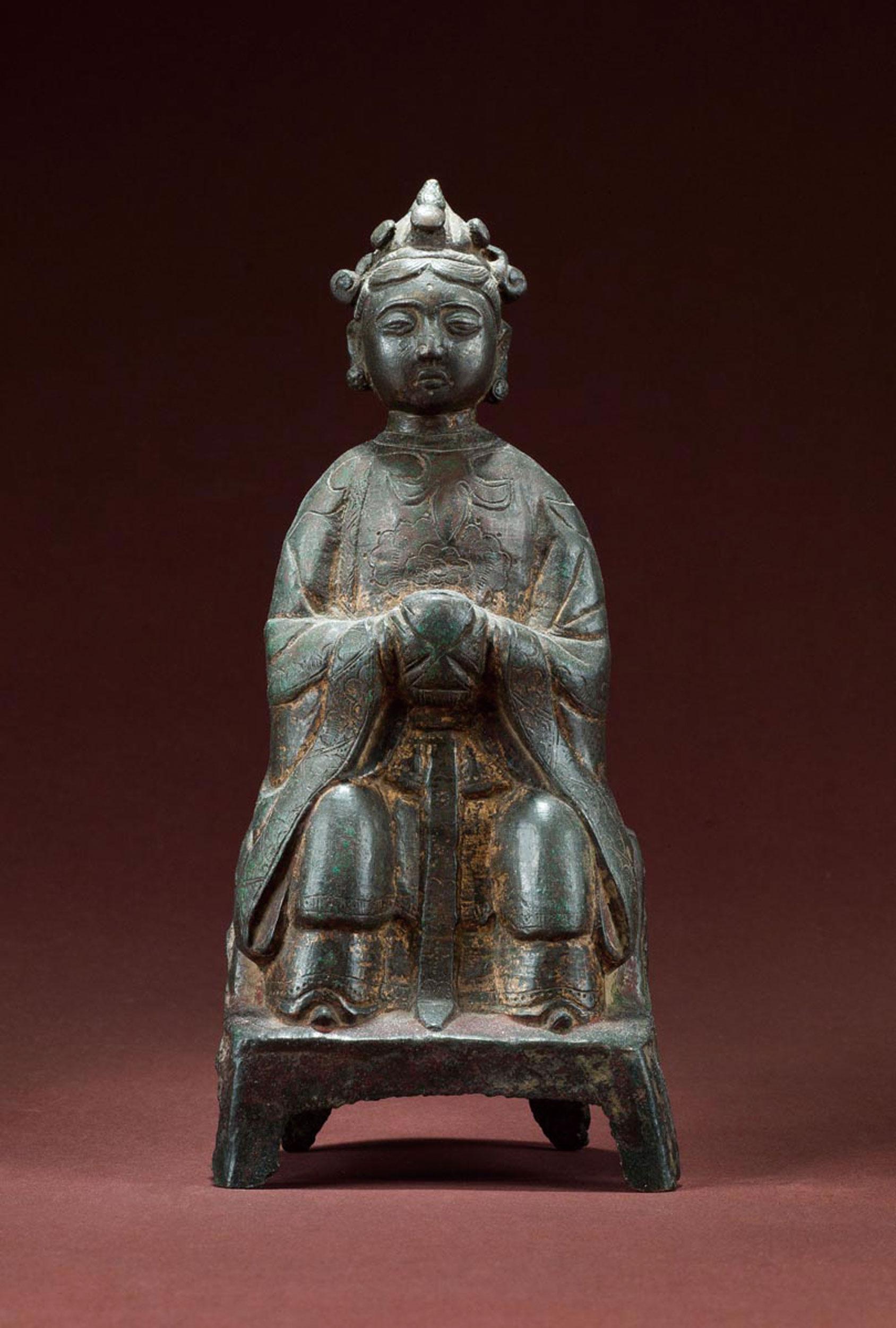 明 铜碧霞元君坐像