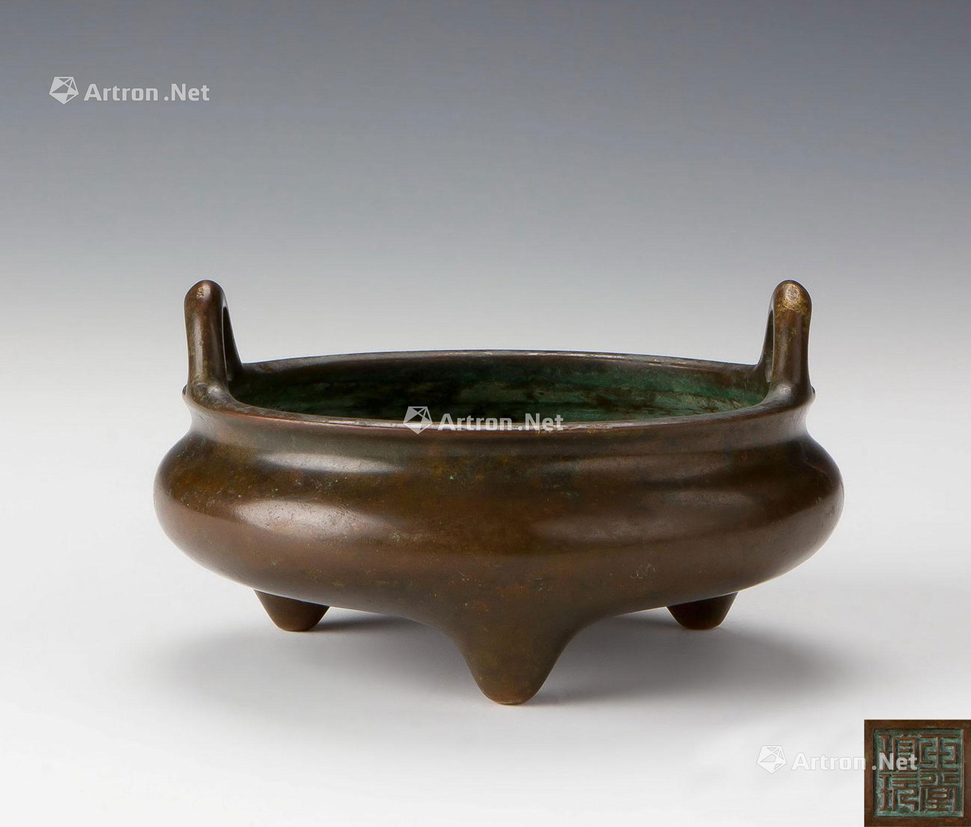 清 "玉堂珍玩"款铜香炉