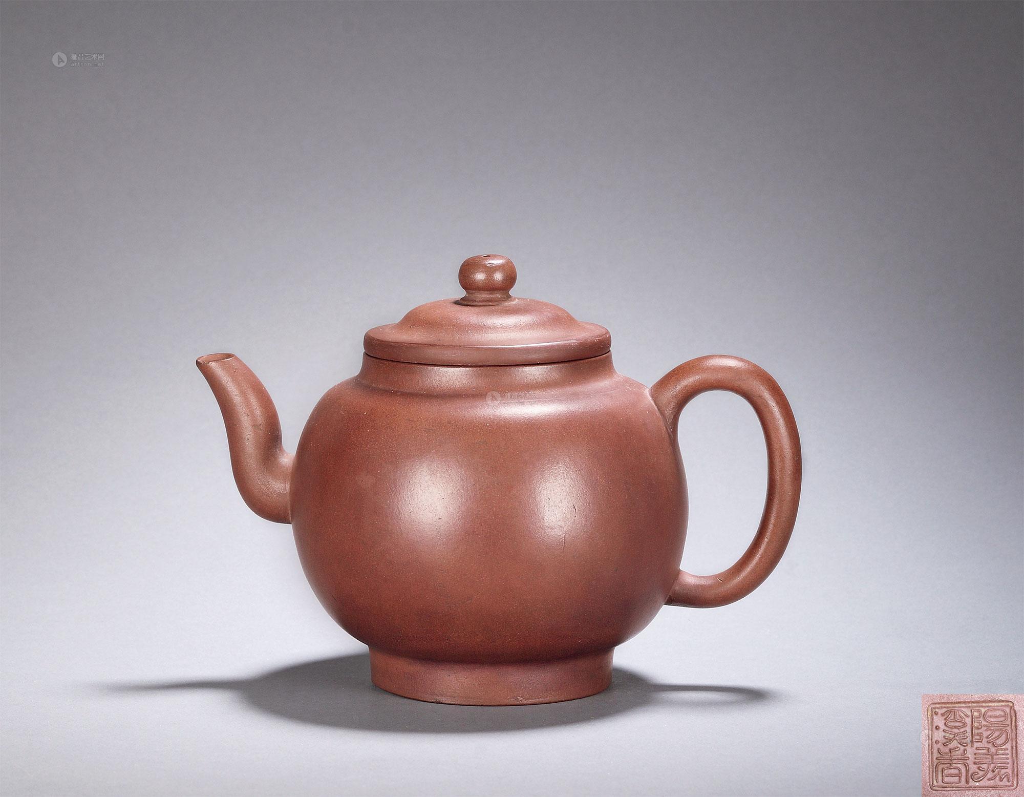 清康熙 紫砂贡灯壶