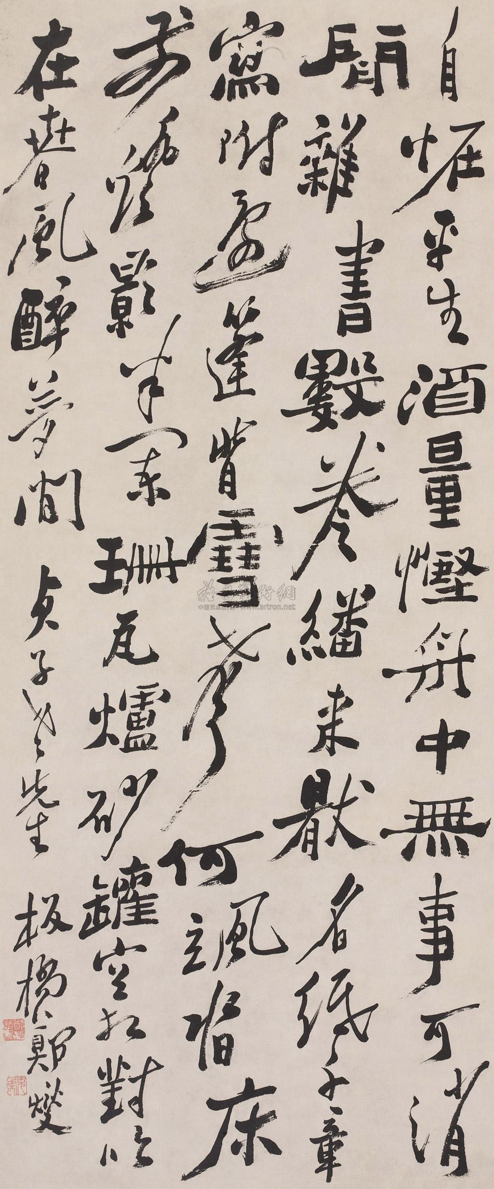 郑板桥 书法 立轴