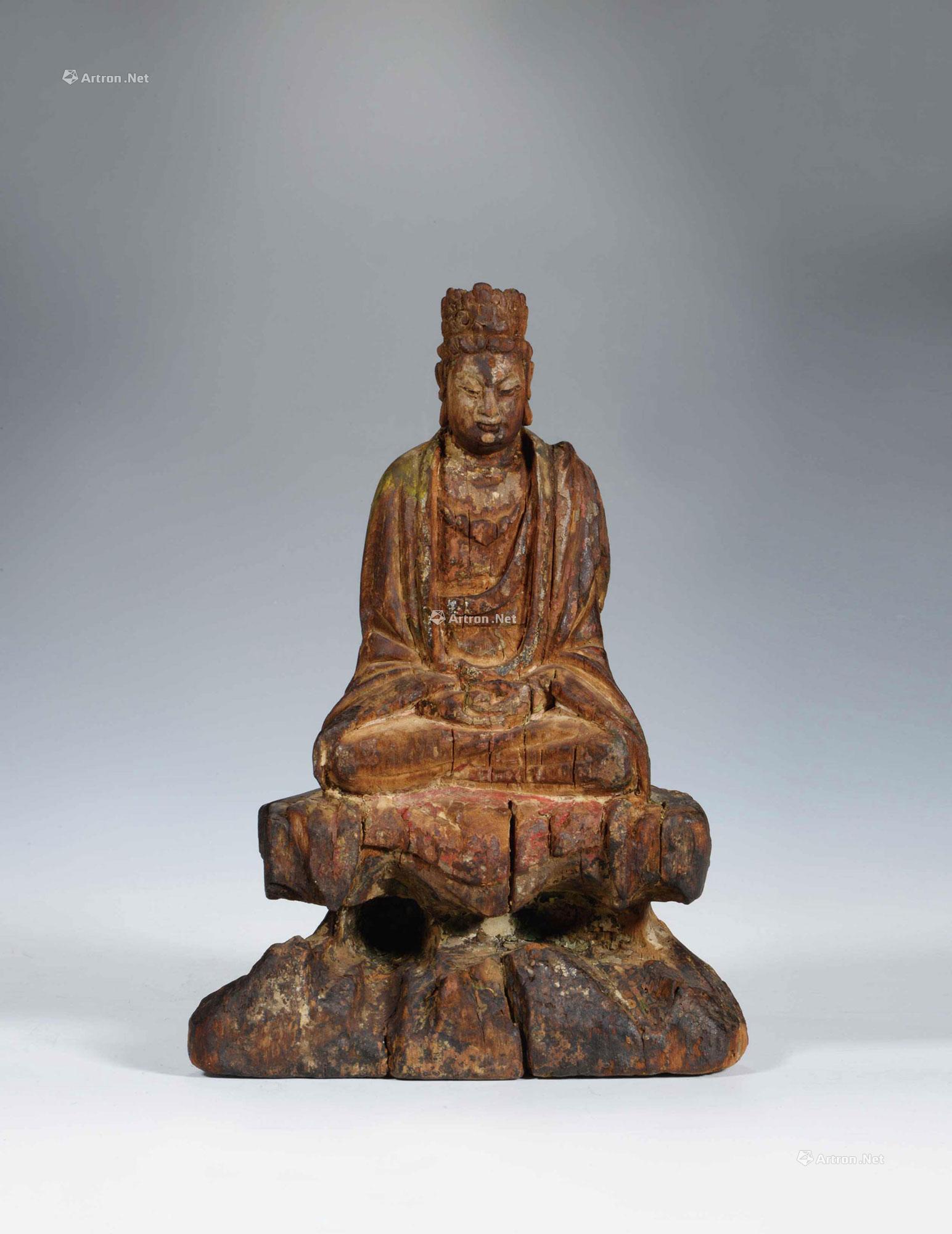 宋代 木雕观音坐像