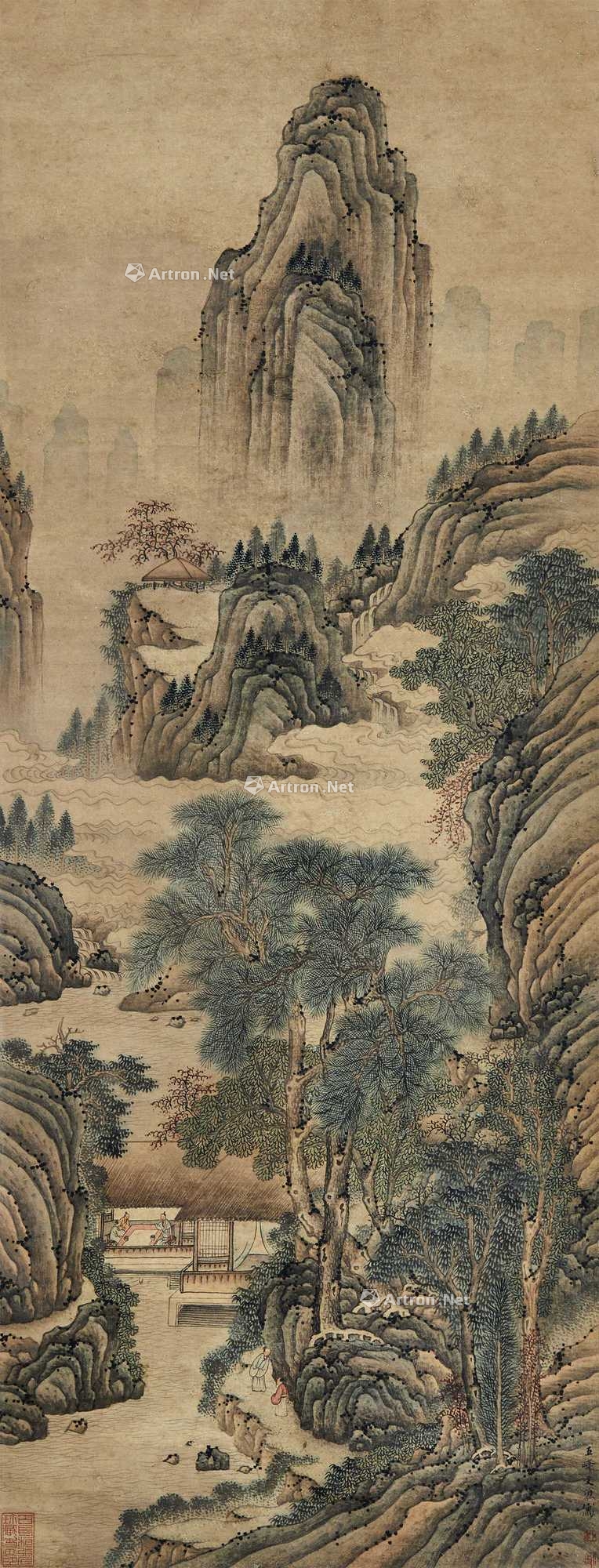 lot1025 文伯仁(款) 秋山闲居图