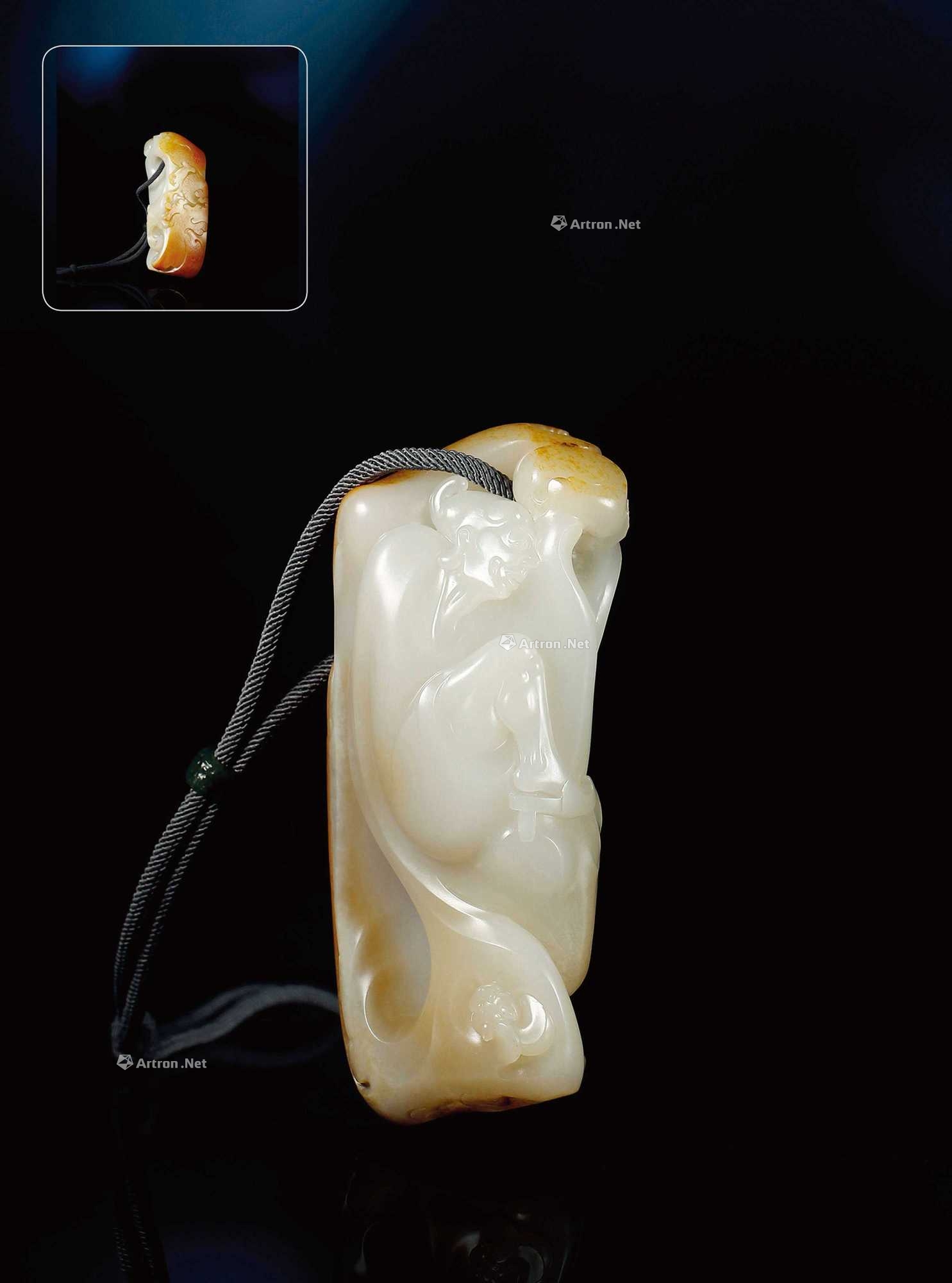 樊军民 游天姥 白玉摆件